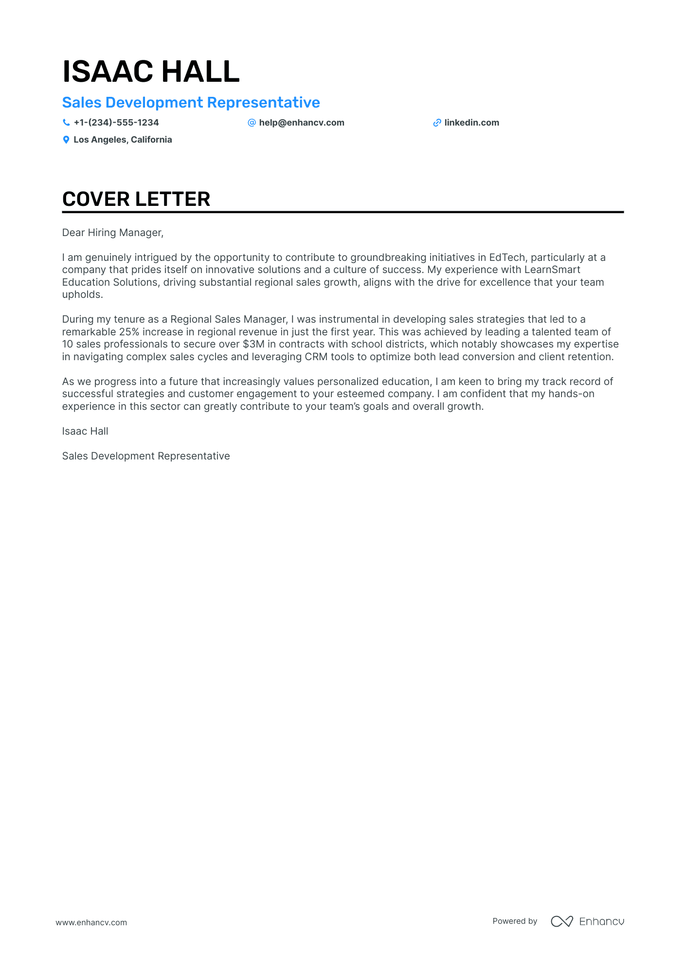Transitioning Teacher cover letter