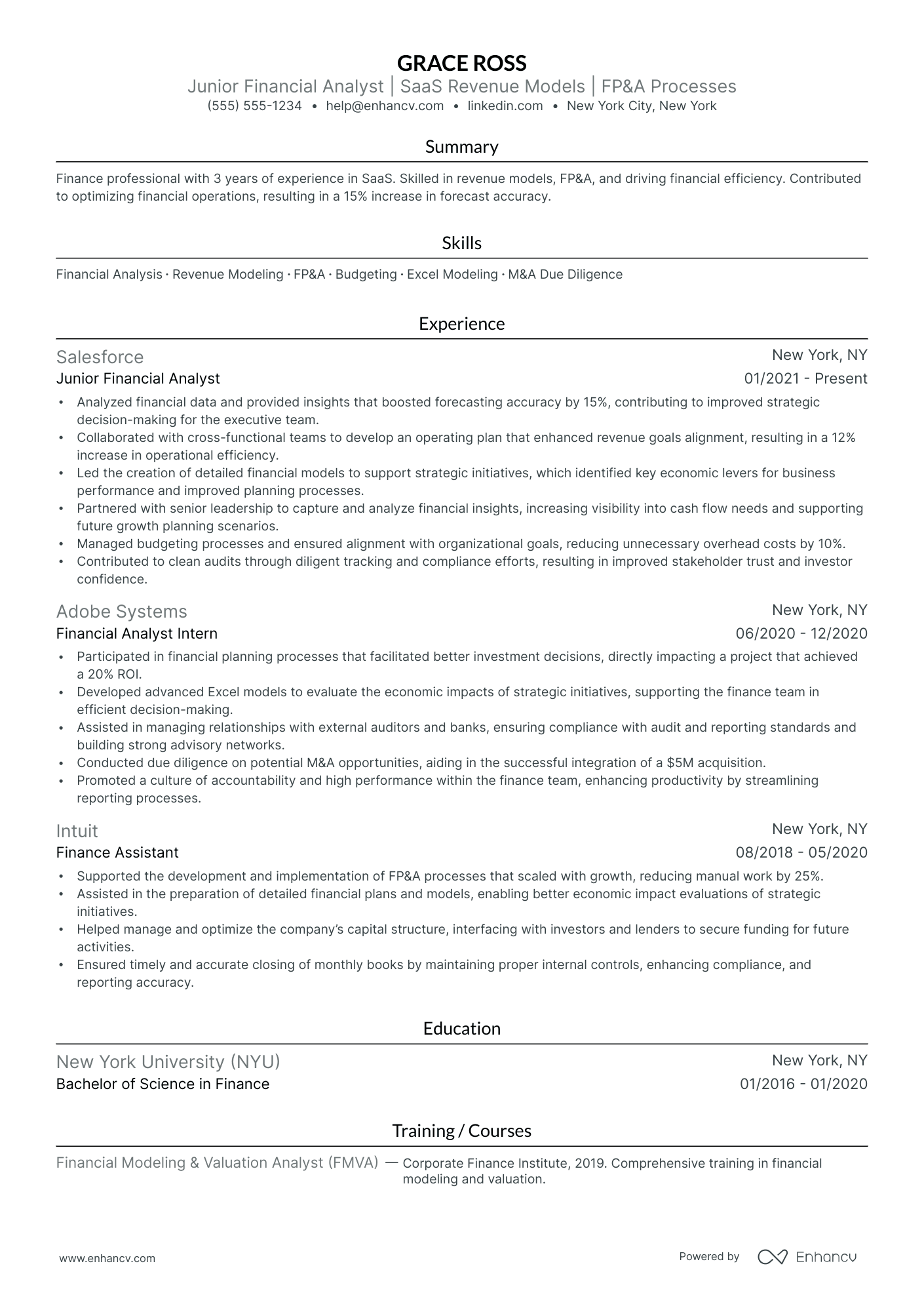 Global Chief Financial Officer resume example