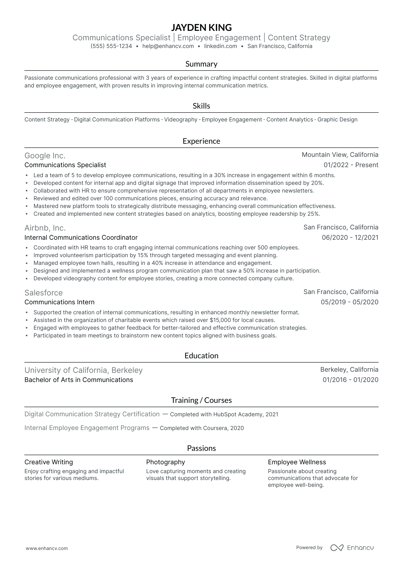 Internal Communications Manager Resume Example Resume Example