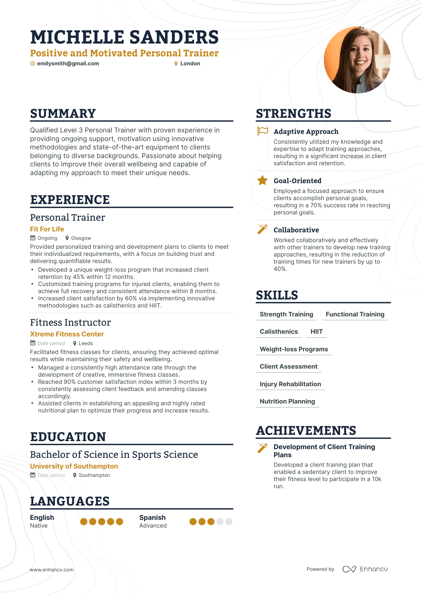 3 Personal Trainer CV Examples for 2023