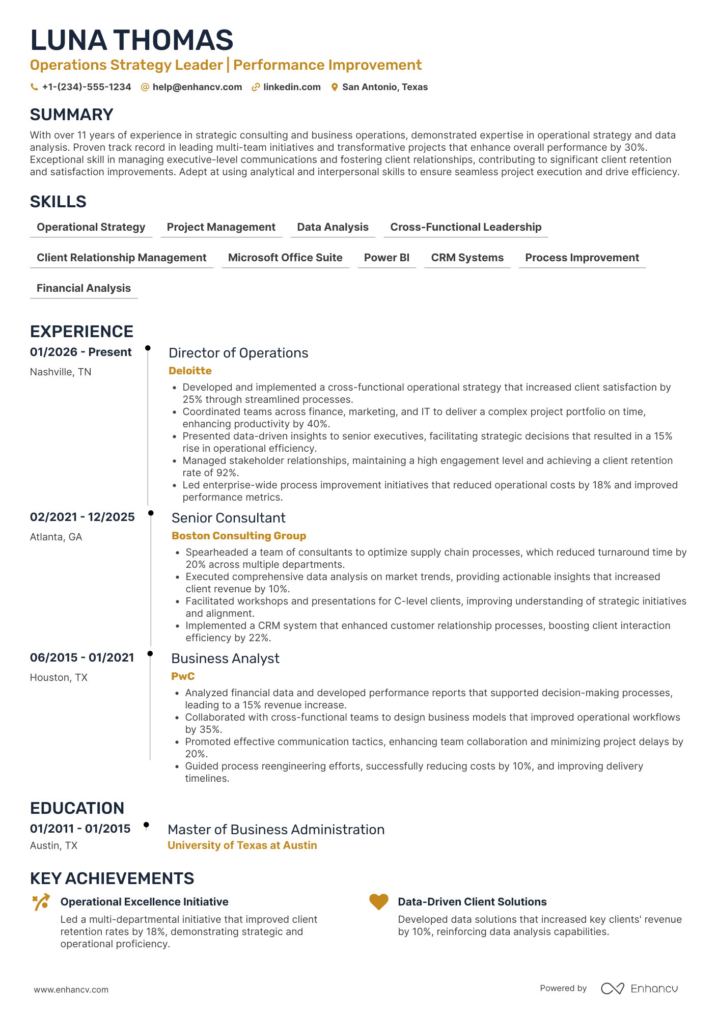 Assistant Director resume example