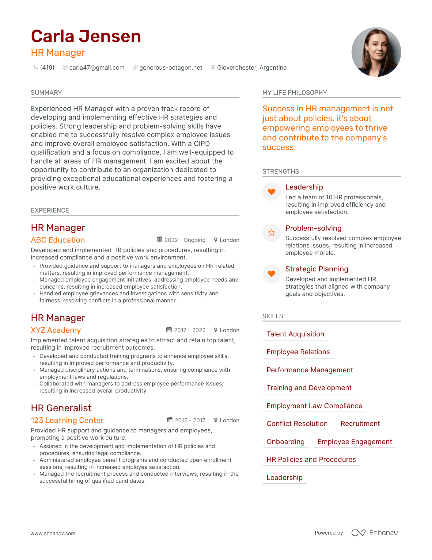 Hr Director Resume