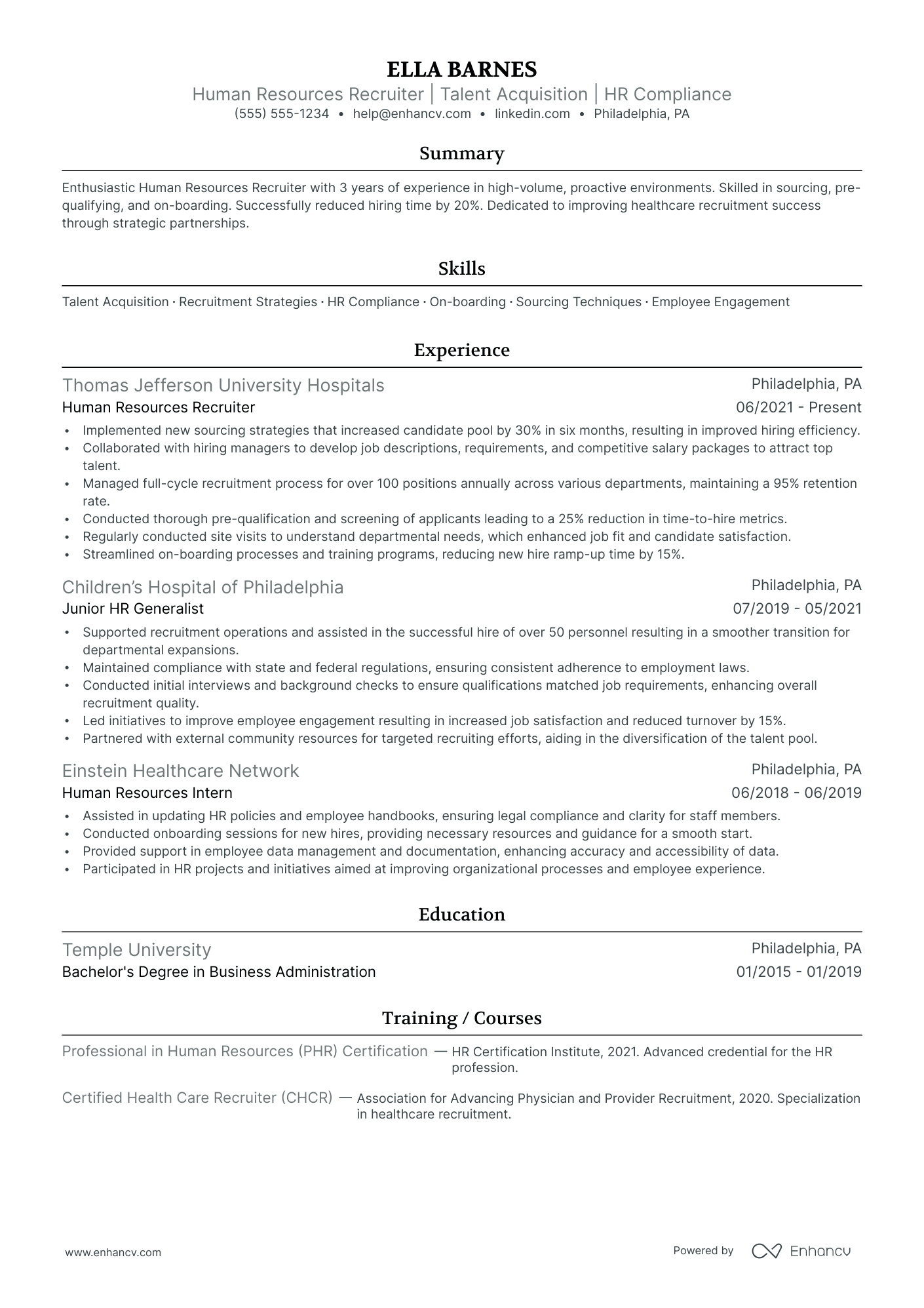 Healthcare Recruiter Resume Example Resume Example