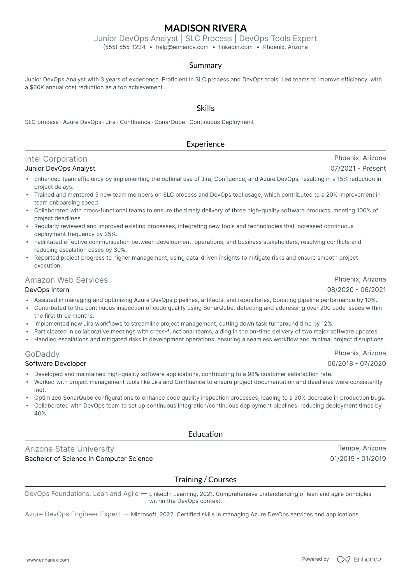 DevOps Analyst Resume Example Resume Example