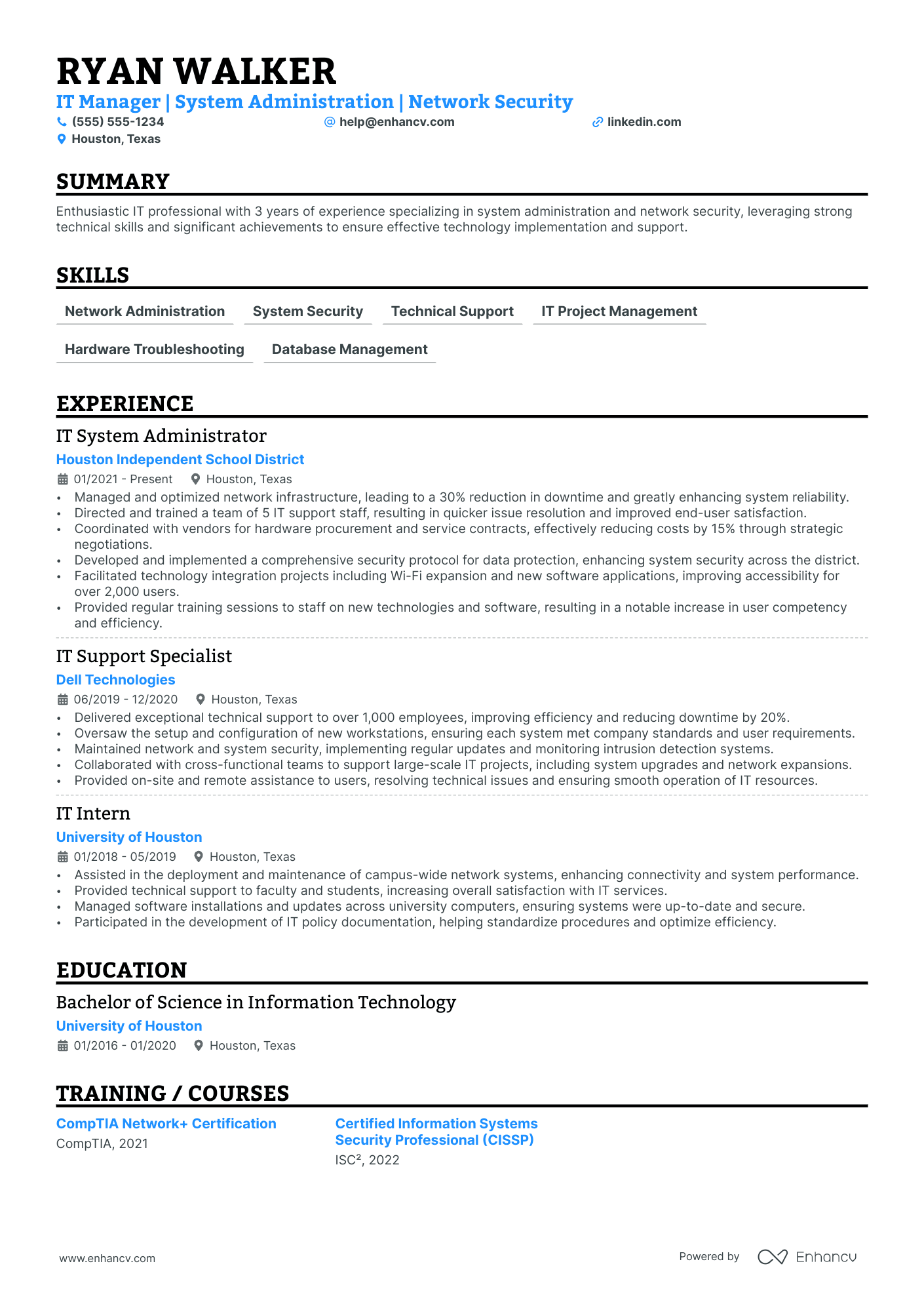 Associate Technology Manager resume example