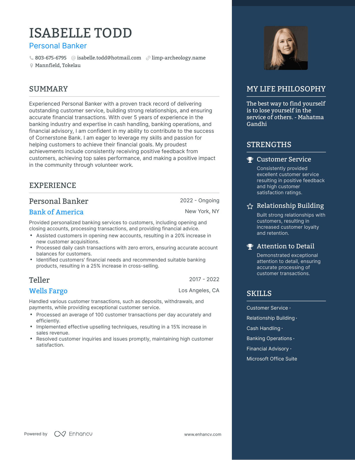 3 Successful Personal Banker Resume Examples And Writing Tips For 2024