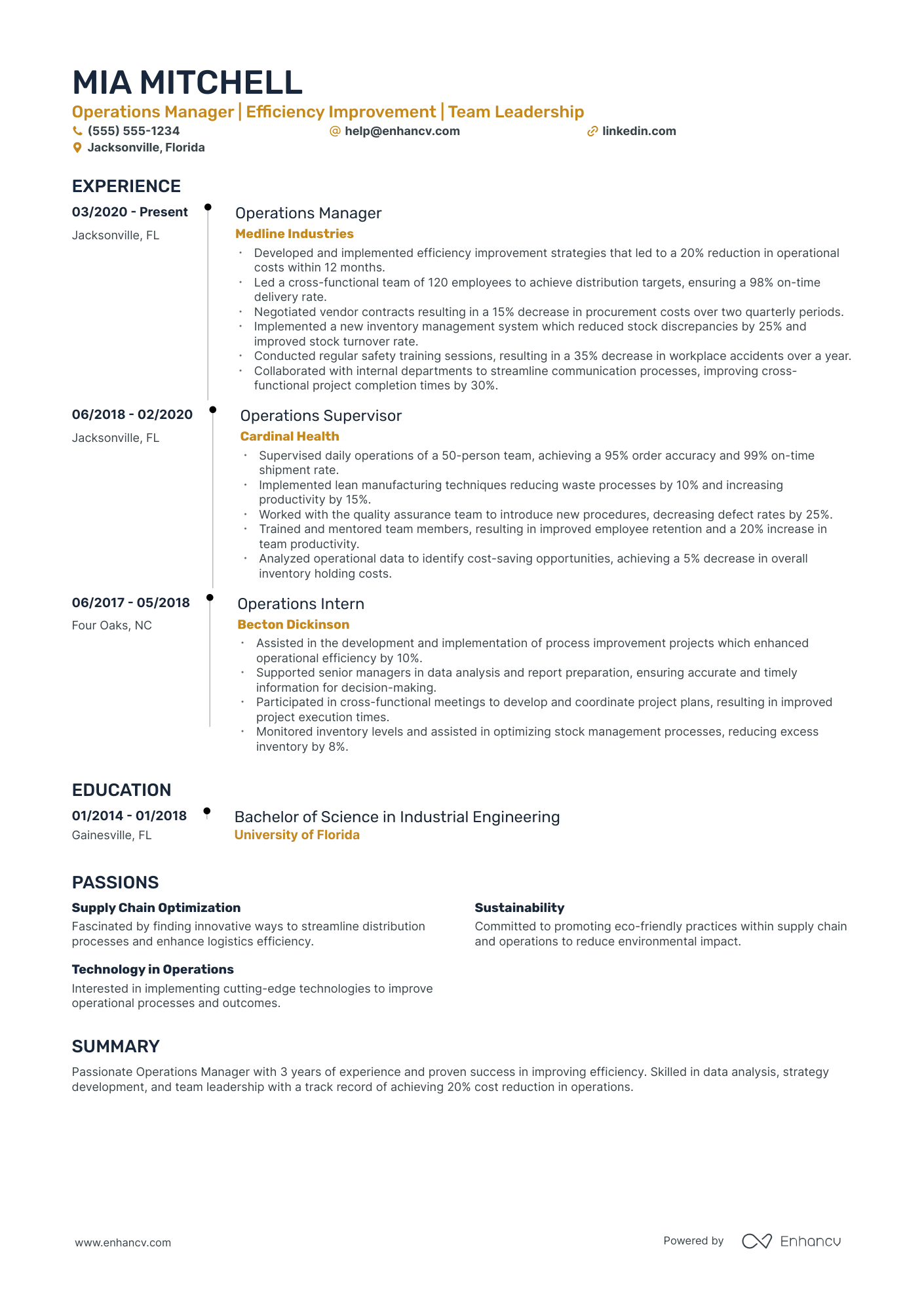 Senior People Operations Manager resume example