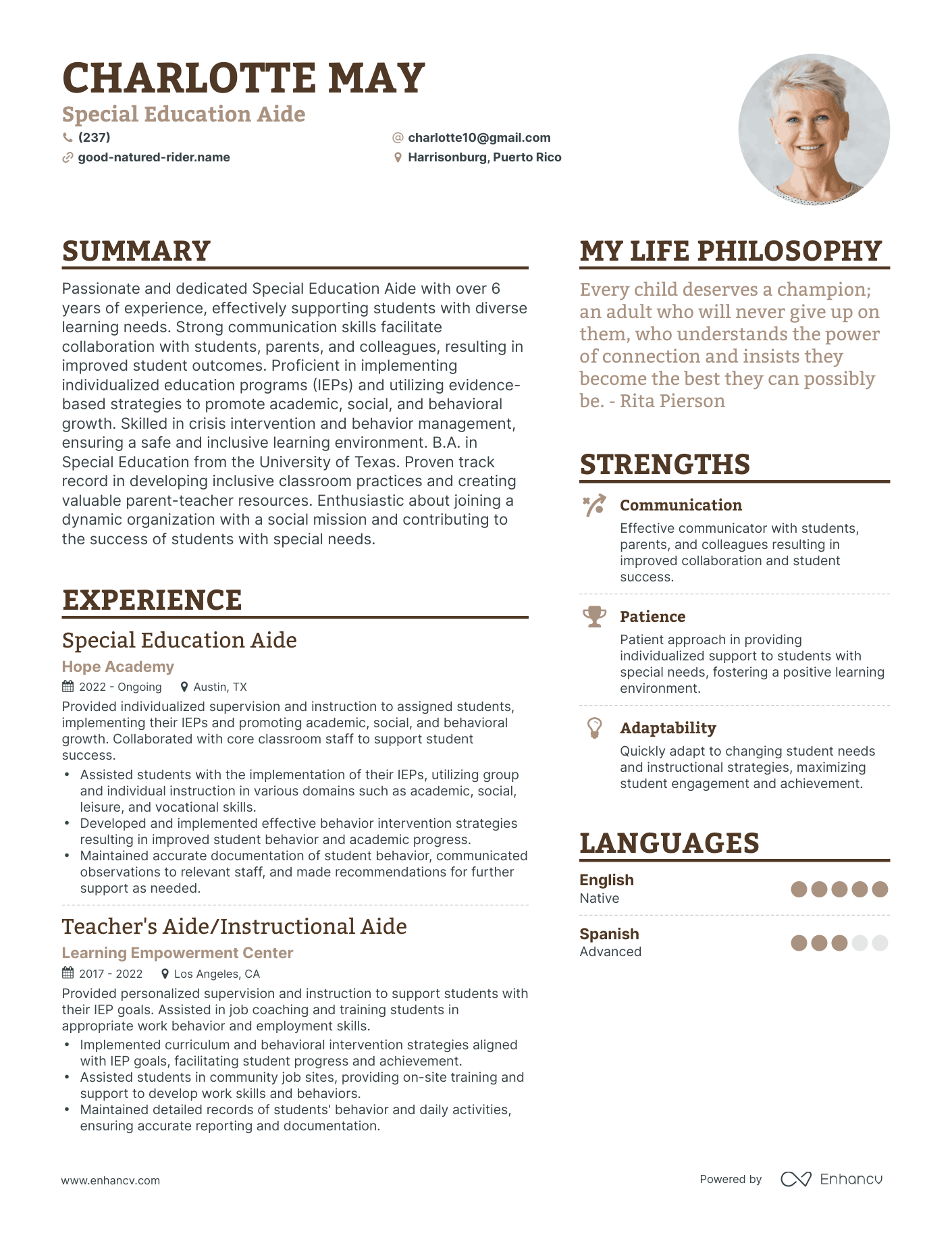 Modern Special Education Aide Resume Example Resume Example