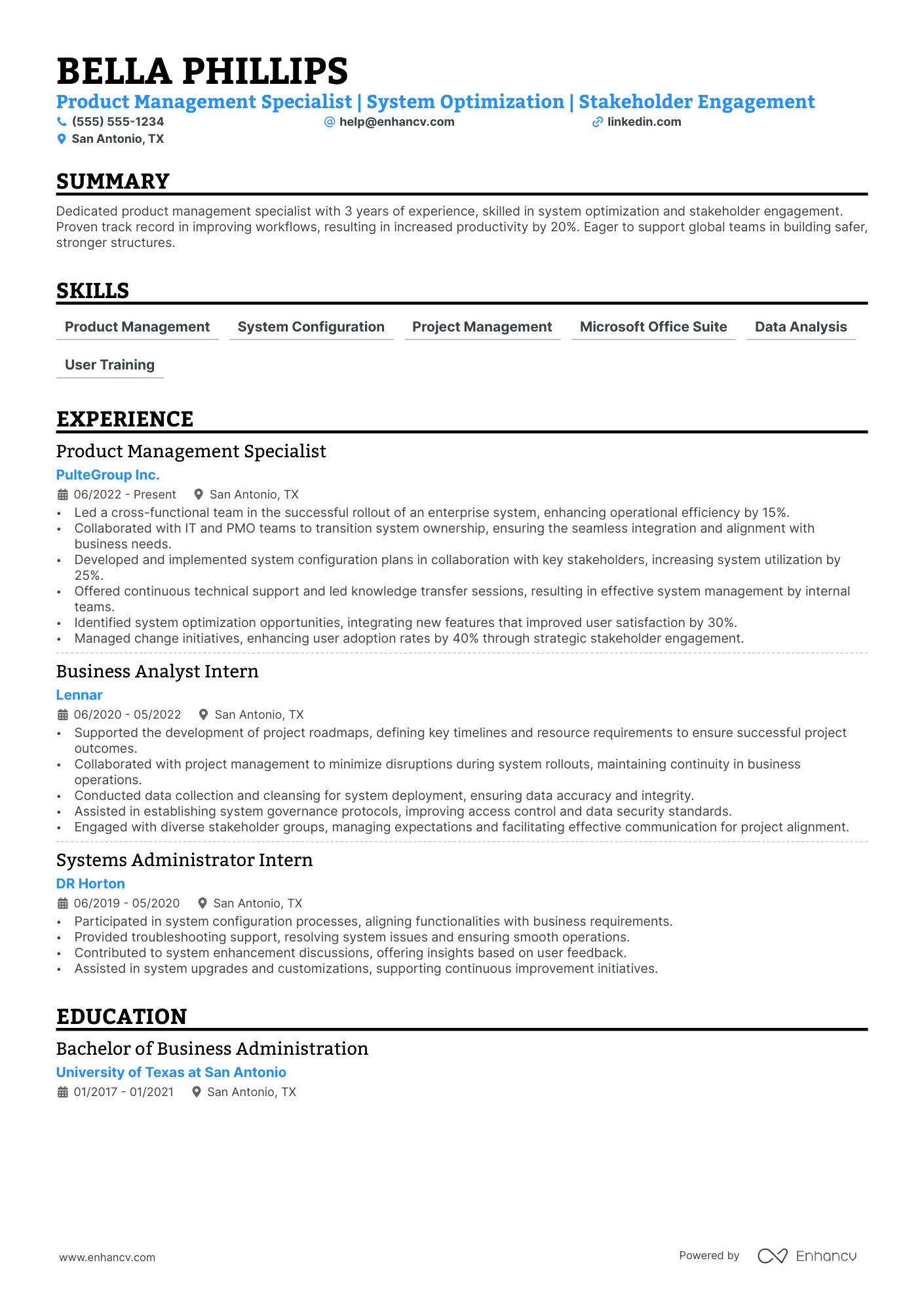 Business Co-Owner resume example