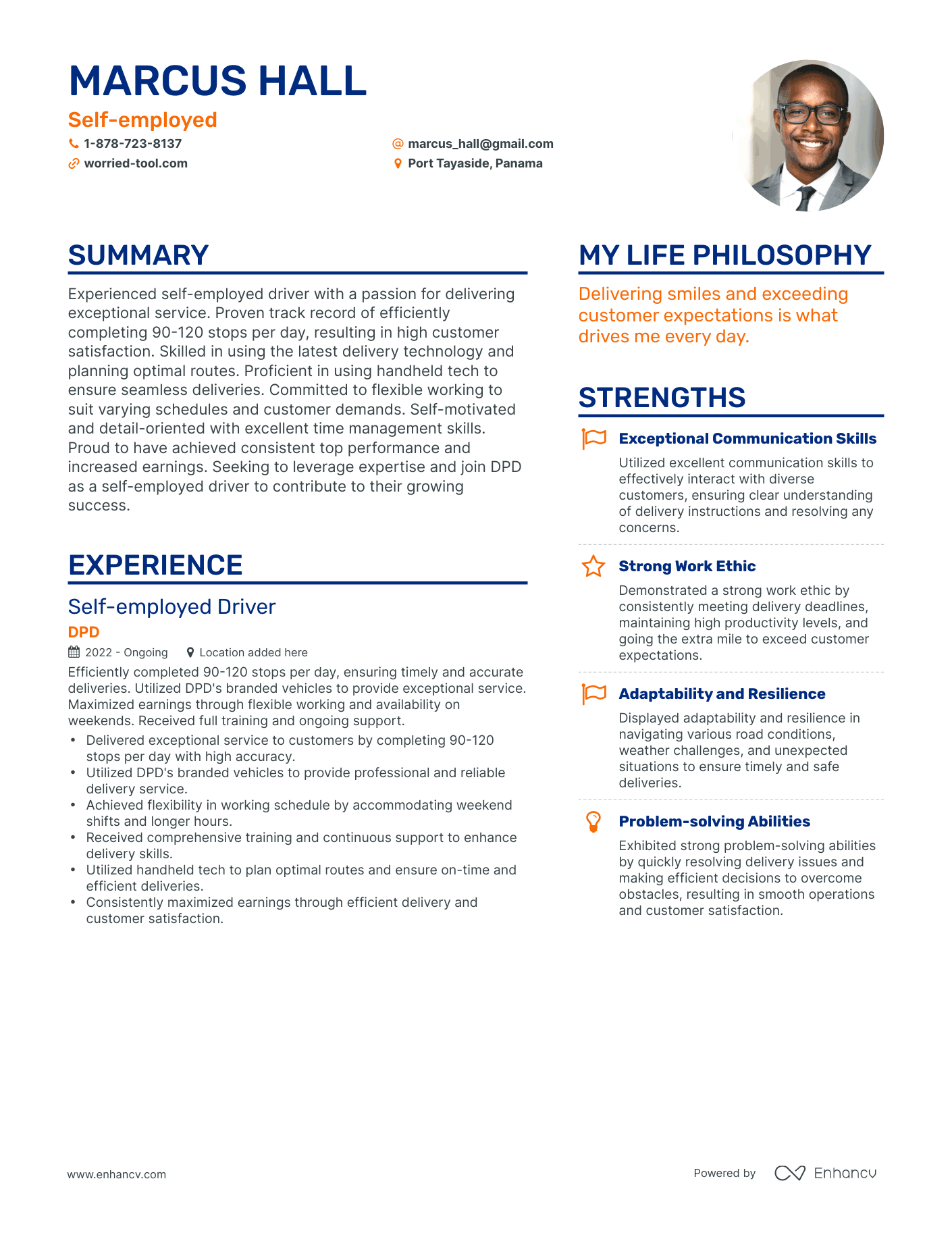 how to write self business in resume