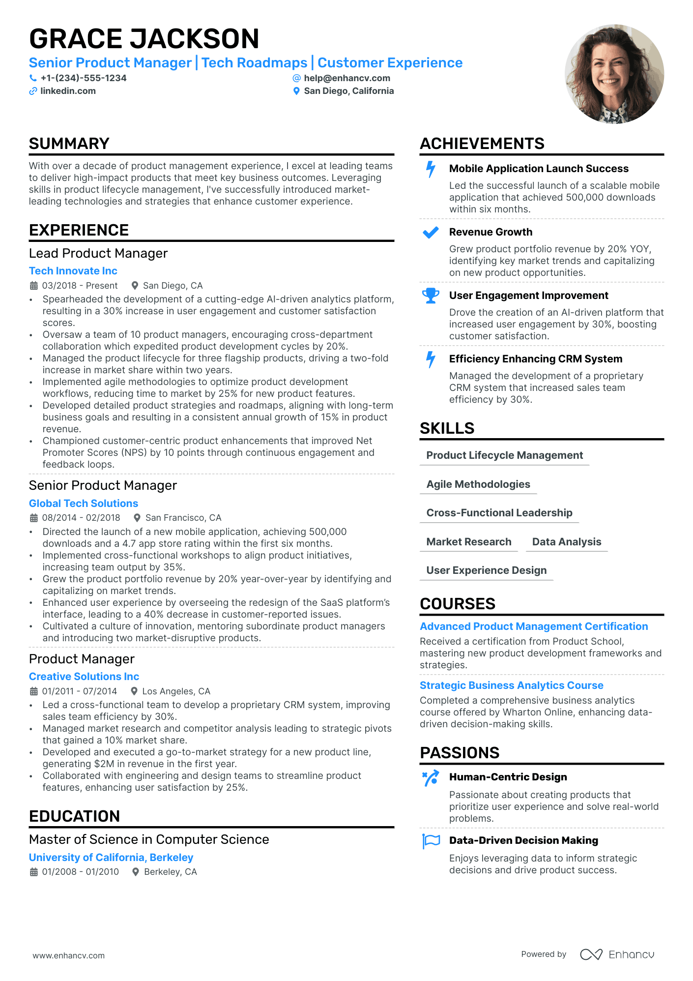Group Product Manager resume example