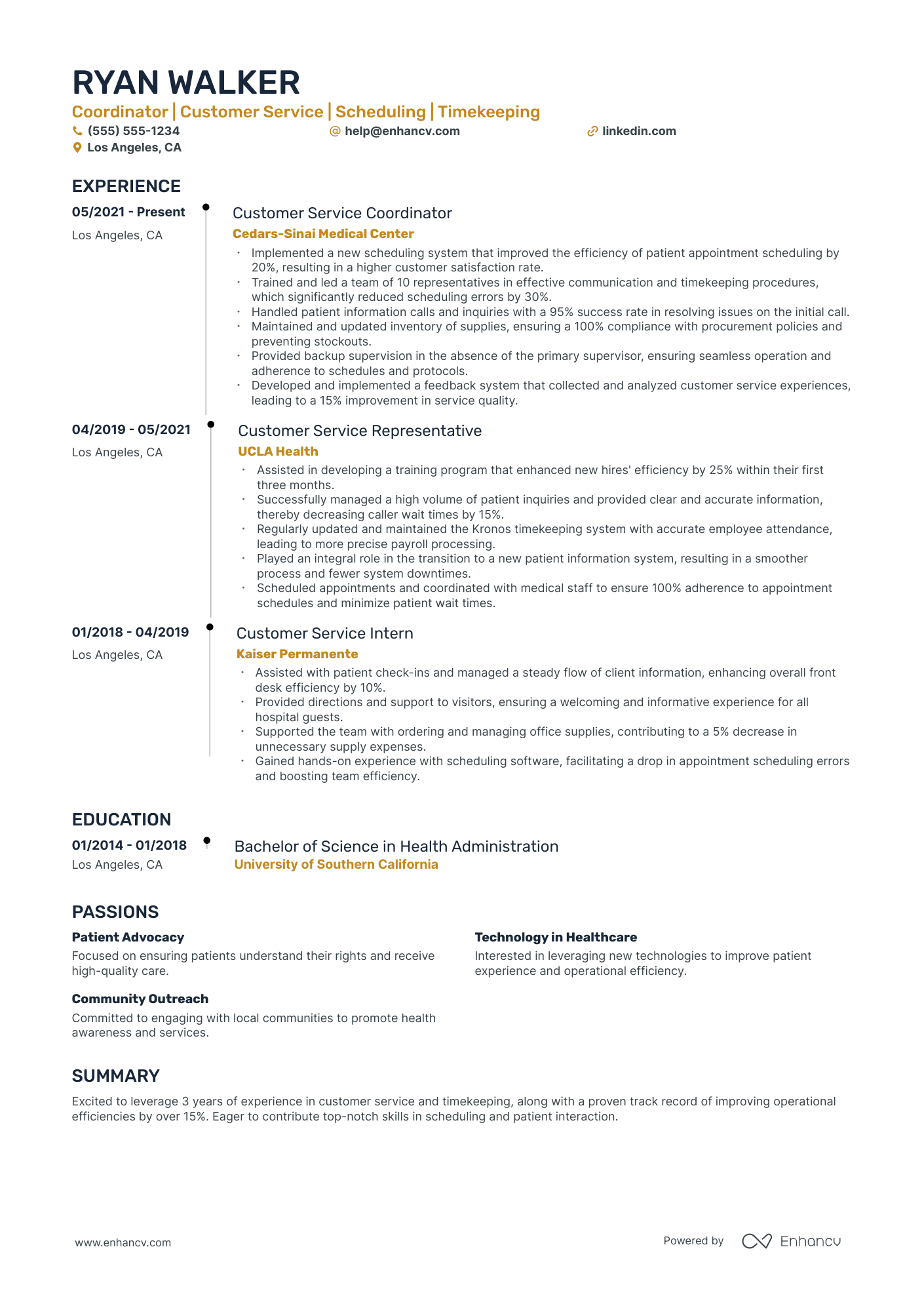 Receptionist Team Leader resume example