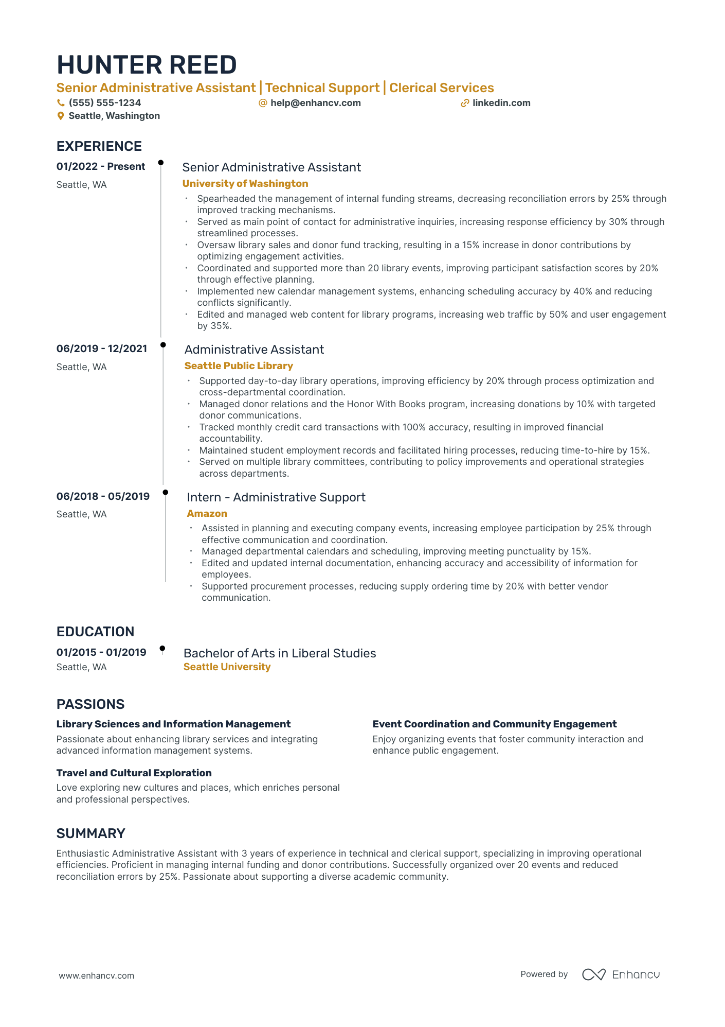 Advanced-Level Administrative Assistant resume example