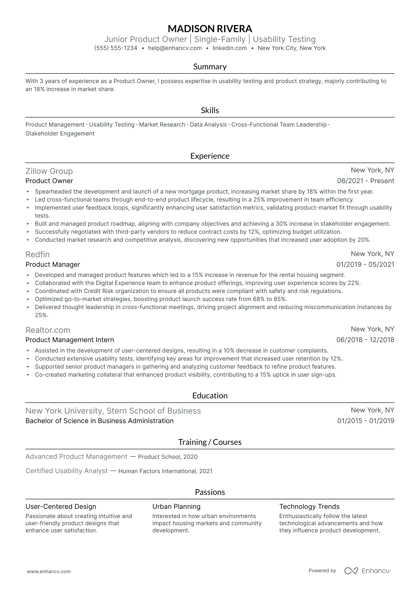 Family Business Owner resume example