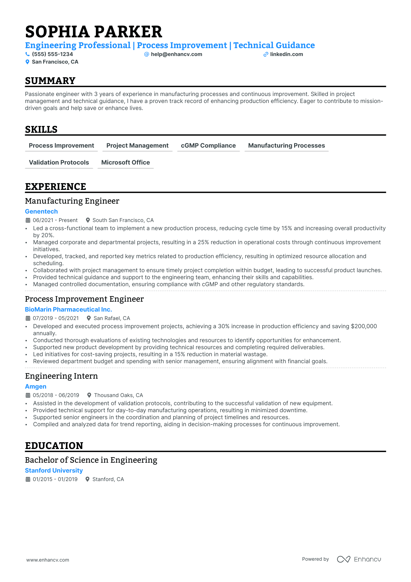 Engineering Manager resume example