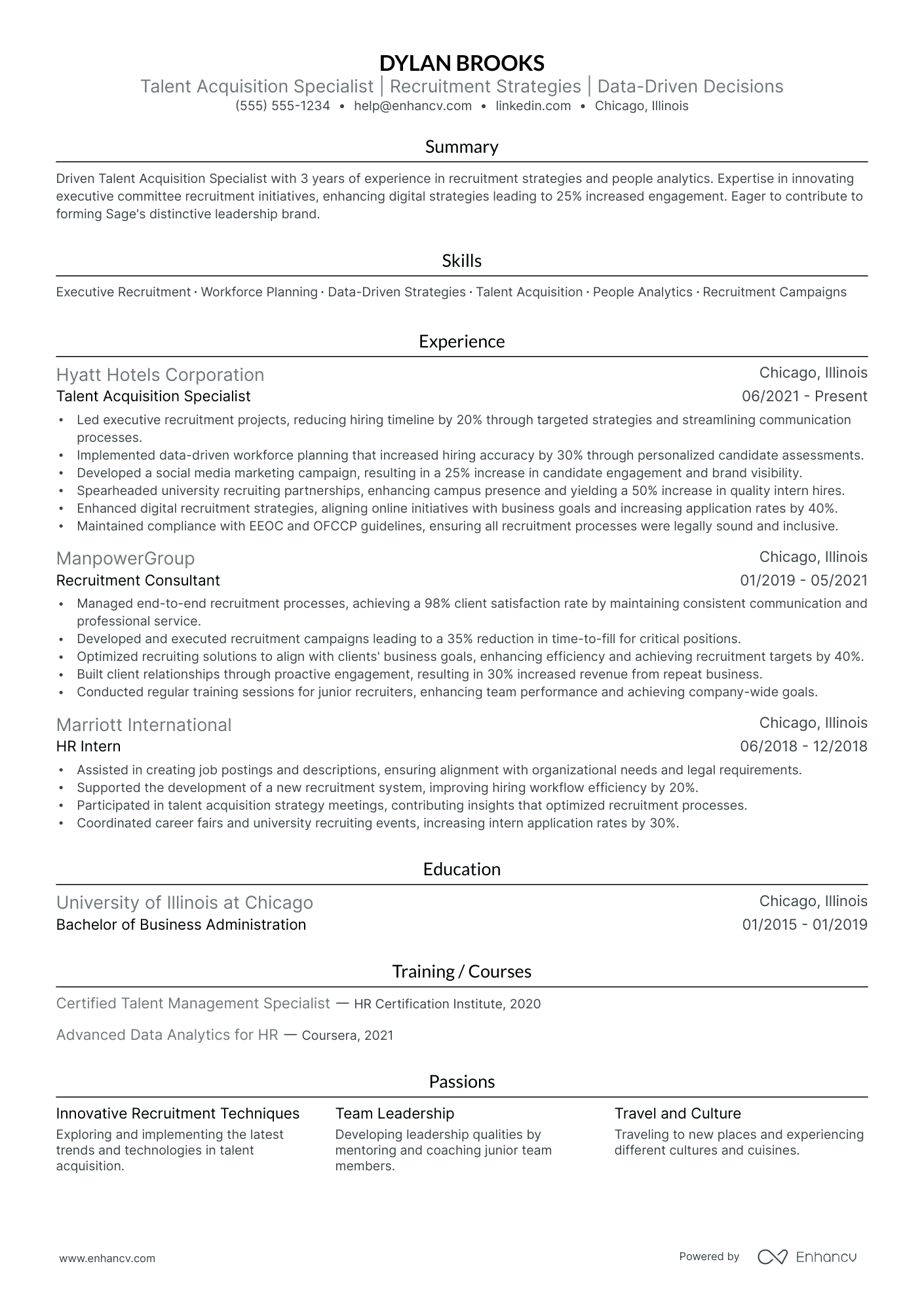 Vice President of Talent Acquisition resume example