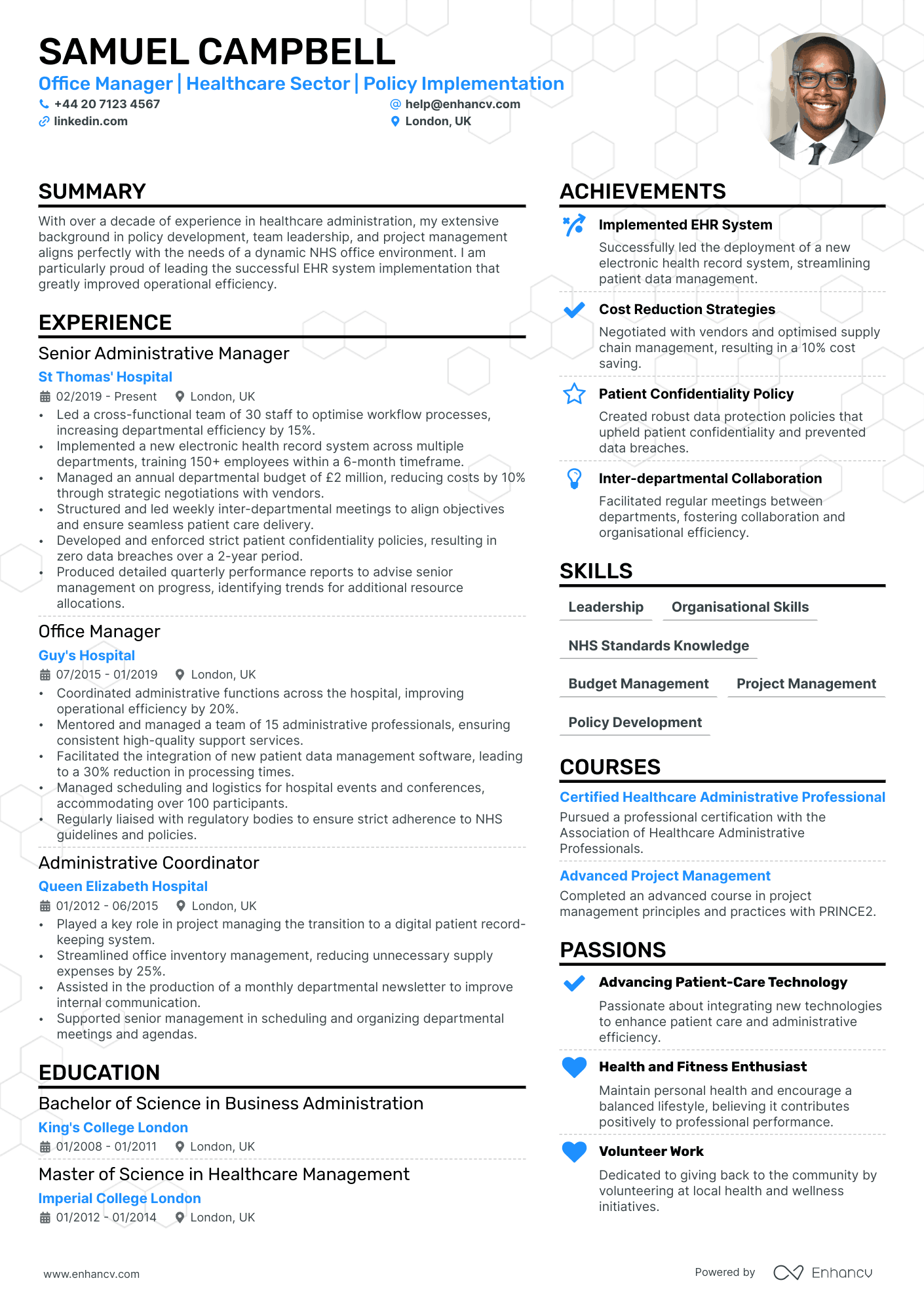 Office Manager cv example