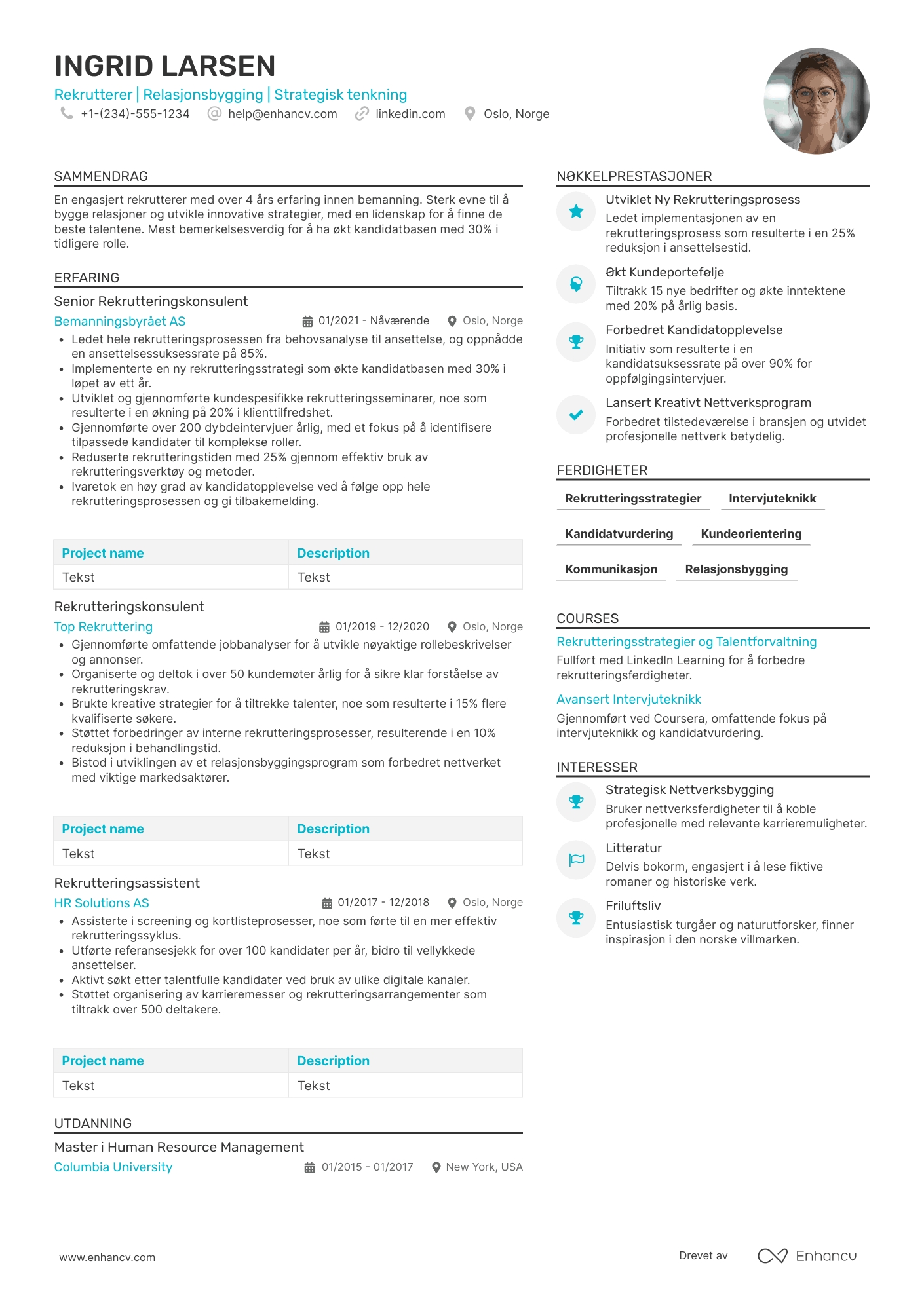 Rekrutterer CV