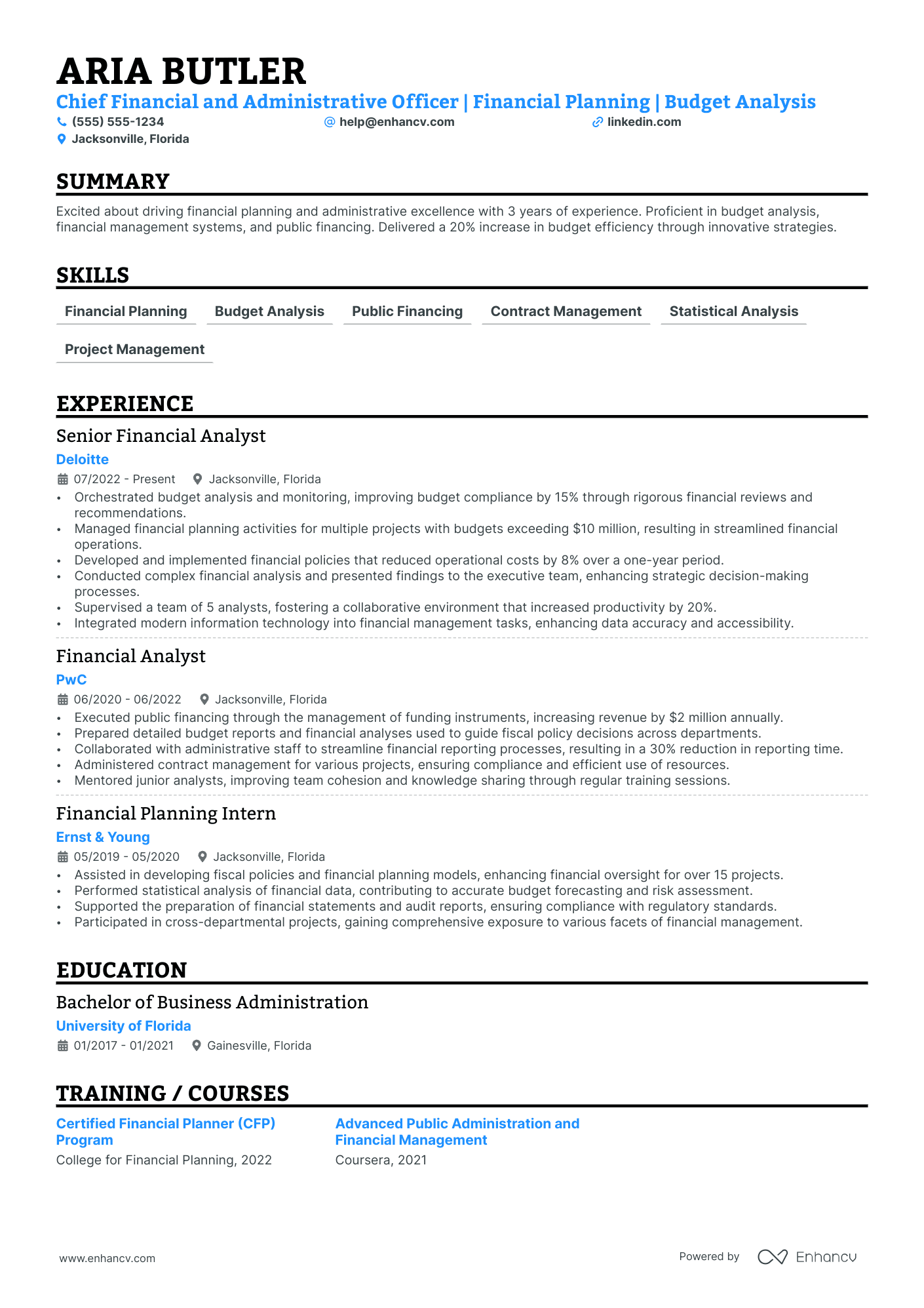 Deputy Chief Revenue Officer resume example