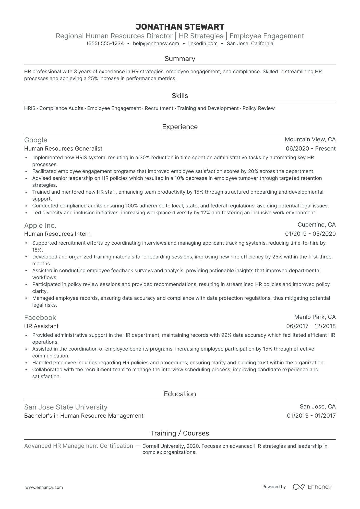 HR Director - Corporate Culture Resume Example Resume Example