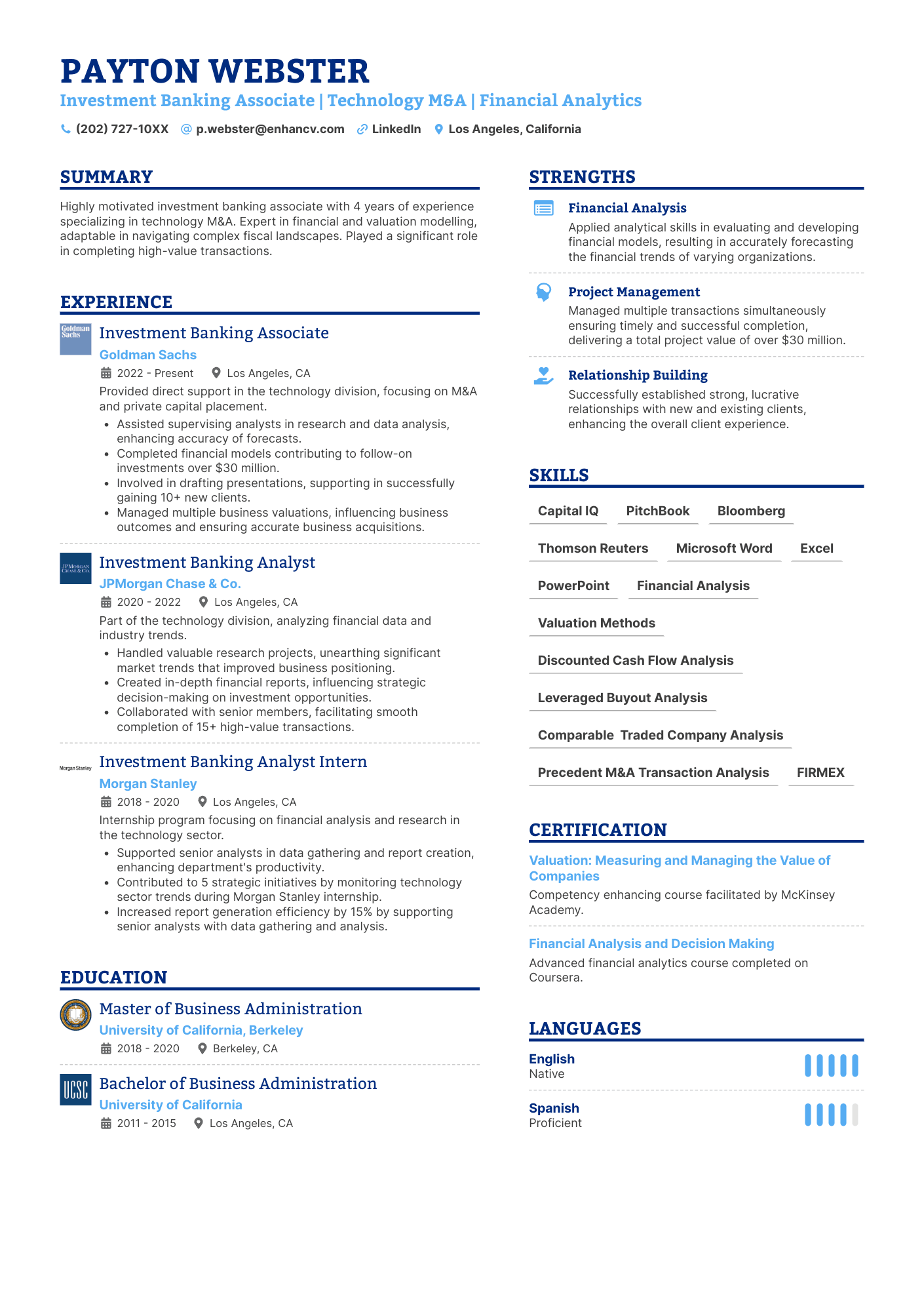 A double column timeline resume template with company logos