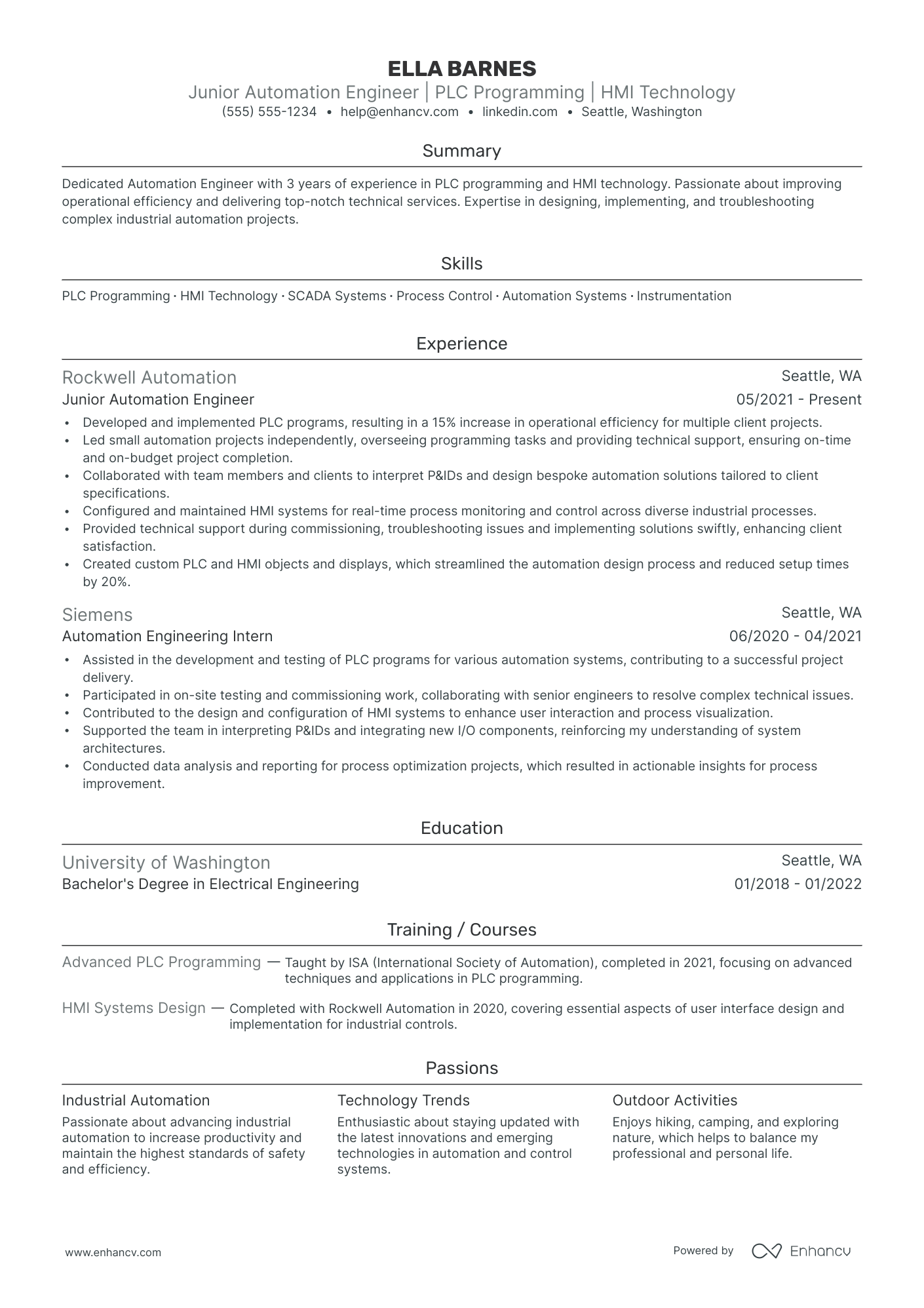 Industrial Automation Engineer Resume Example Resume Example