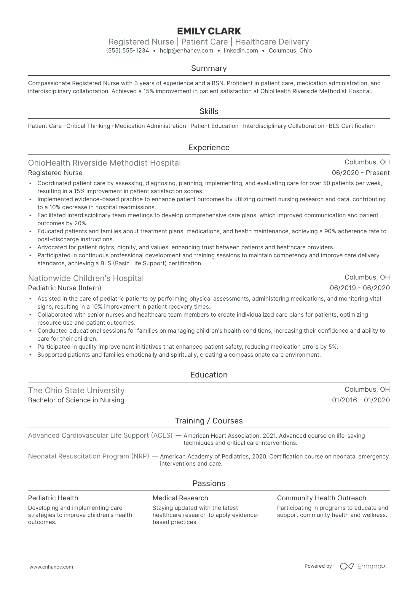 Travel Operating Room Nurse (OR RN) Resume Example Resume Example