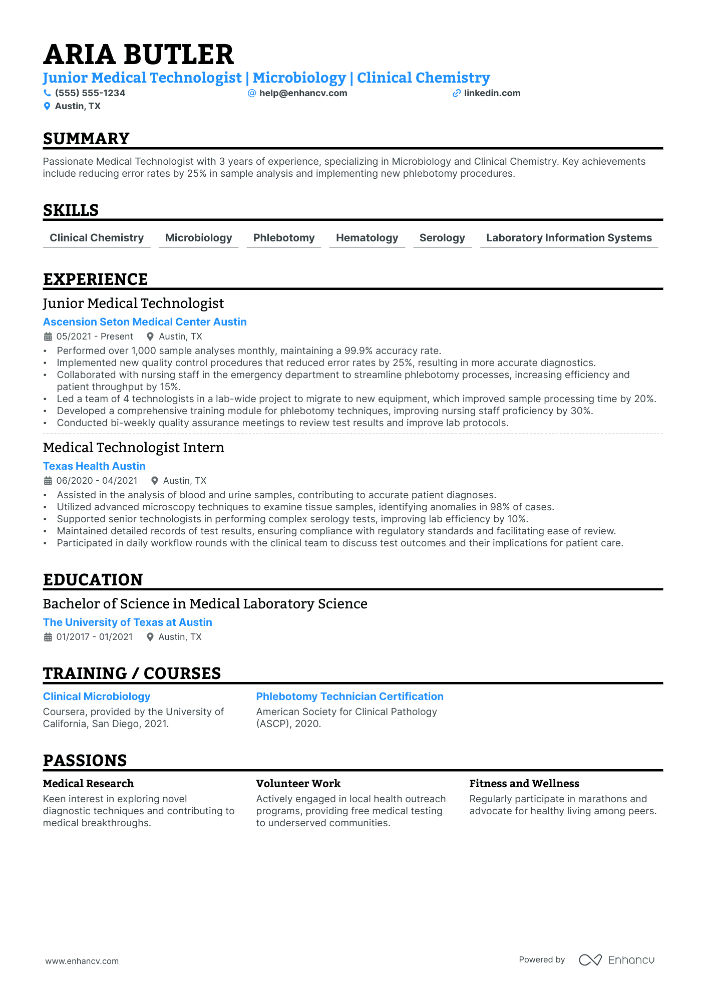 Medical Technologist in Microbiology Resume Example Resume Example