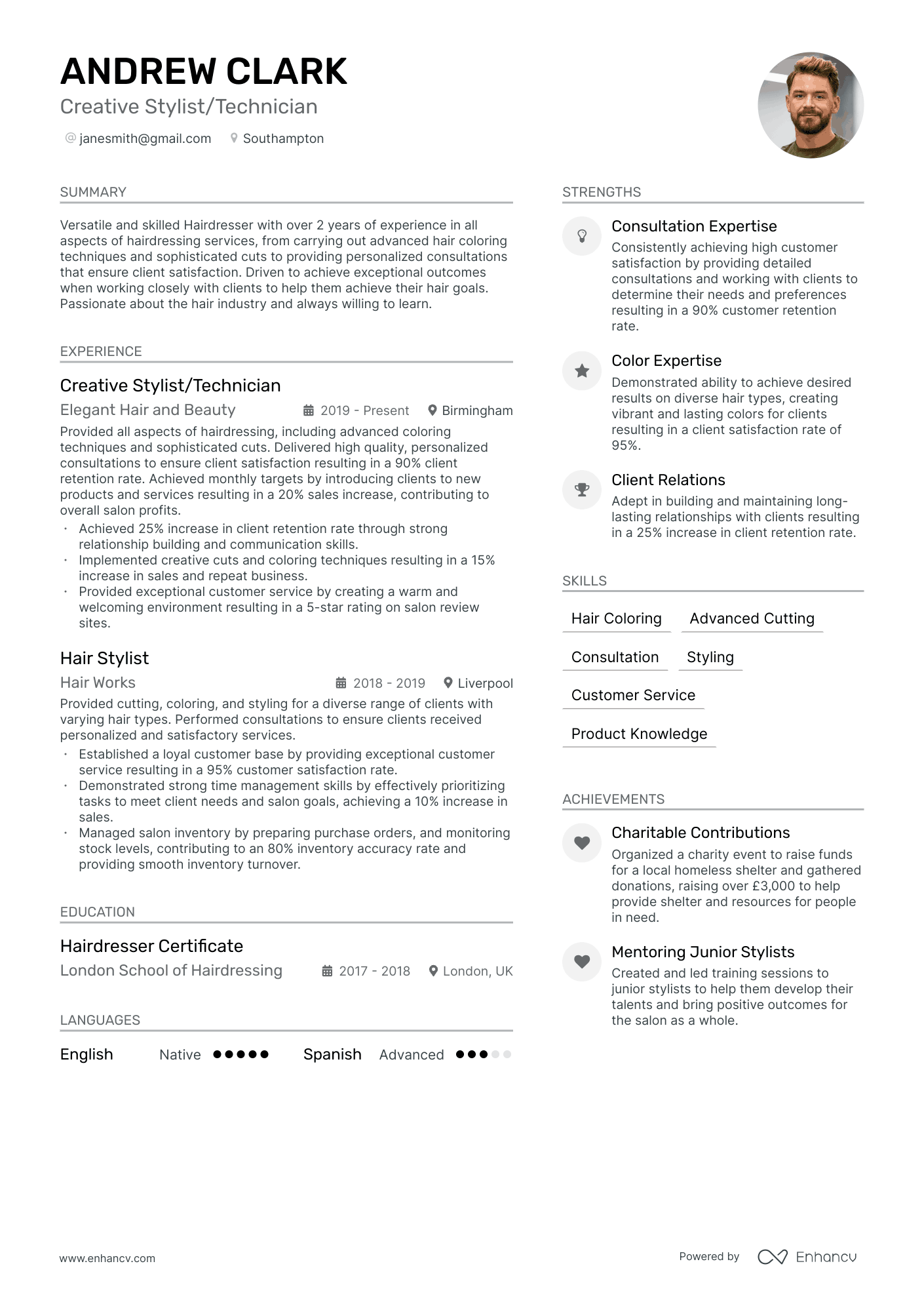 3 Hairdresser CV Examples for 2024