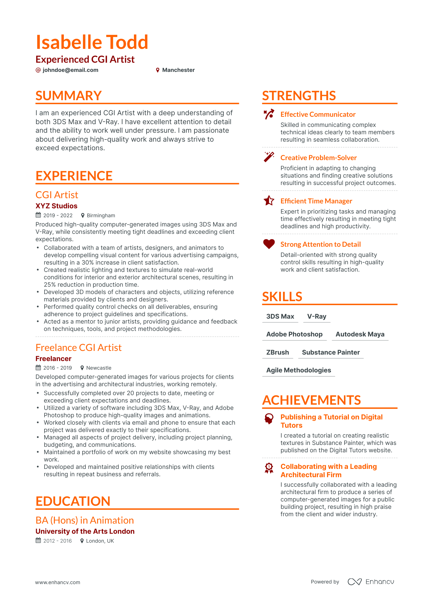 3 Artist CV Examples for 2023