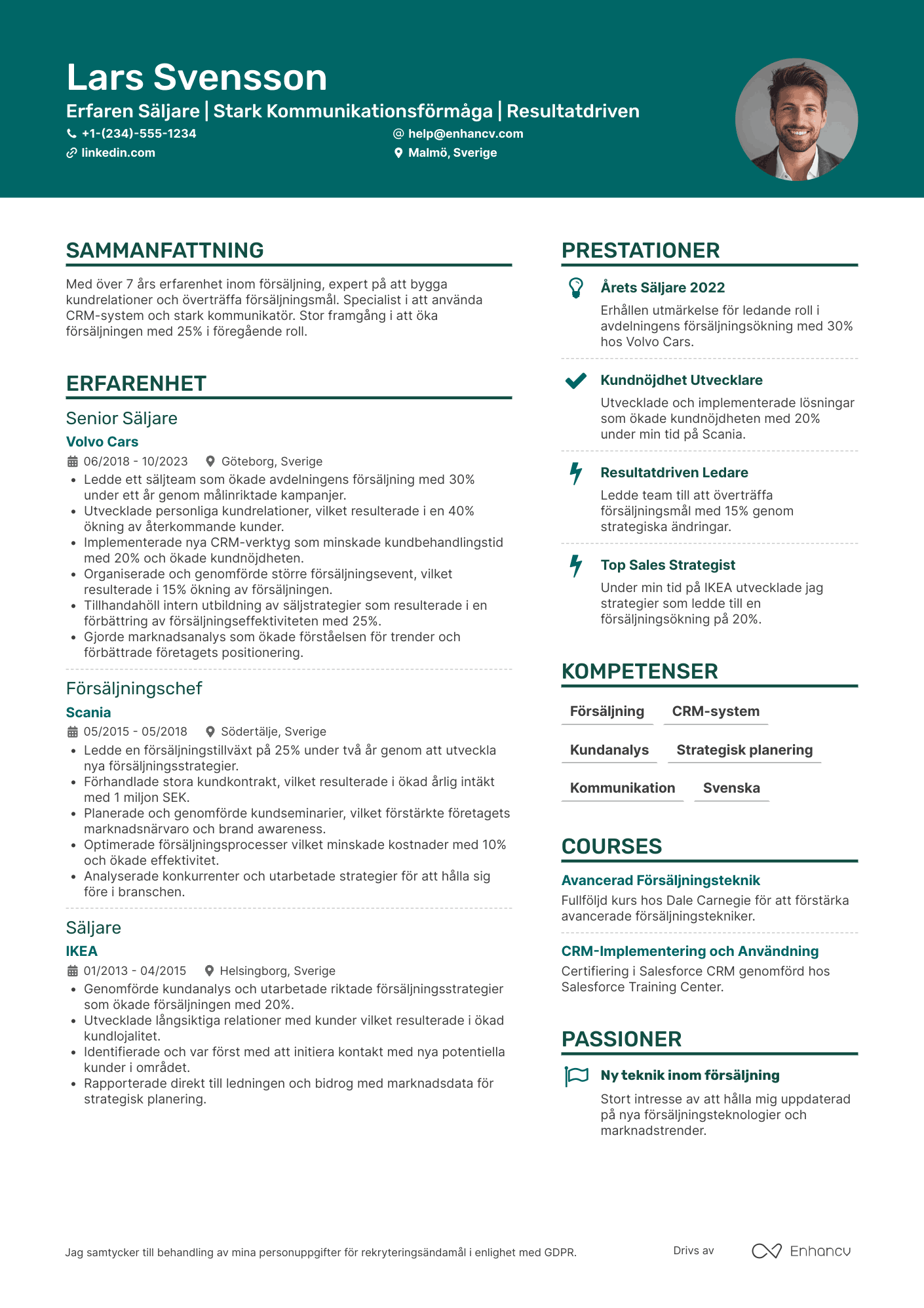 Säljare CV