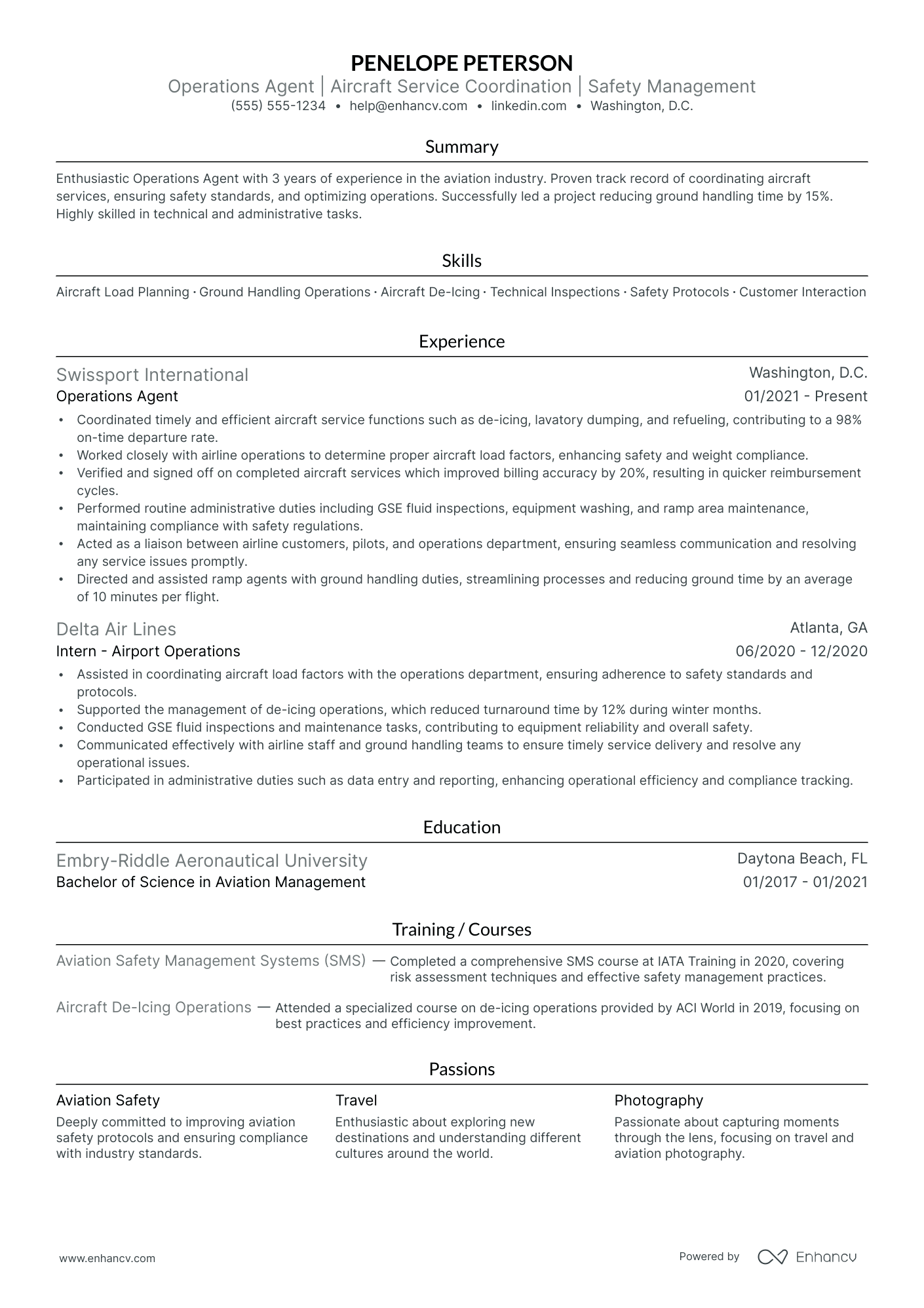 Airline Cabin Crew Flight resume example