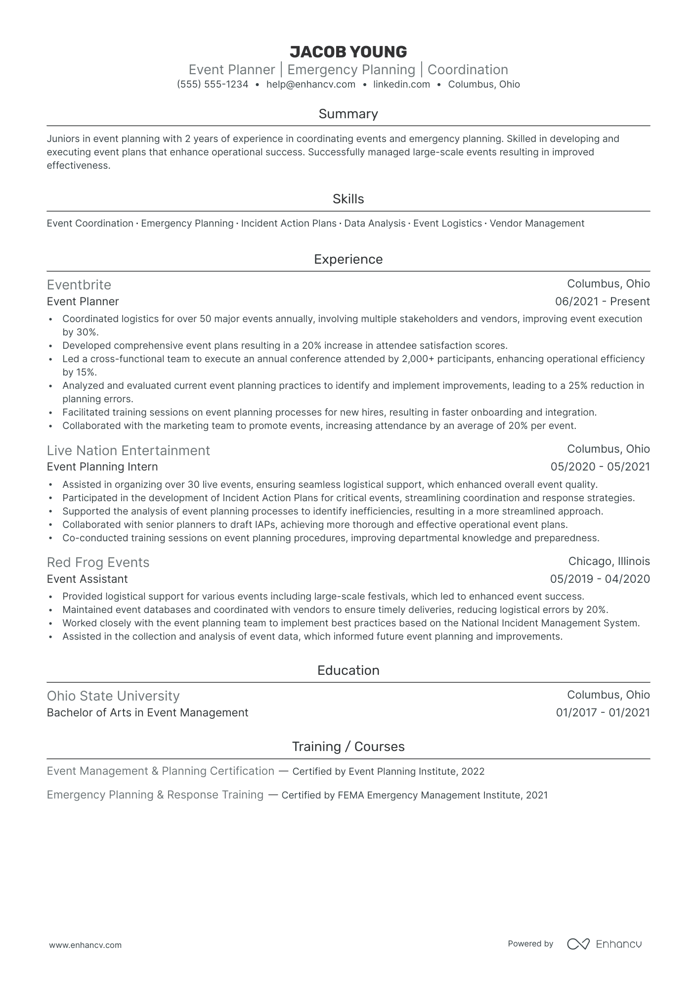 Virtual Event Planning Assistant Resume Example Resume Example