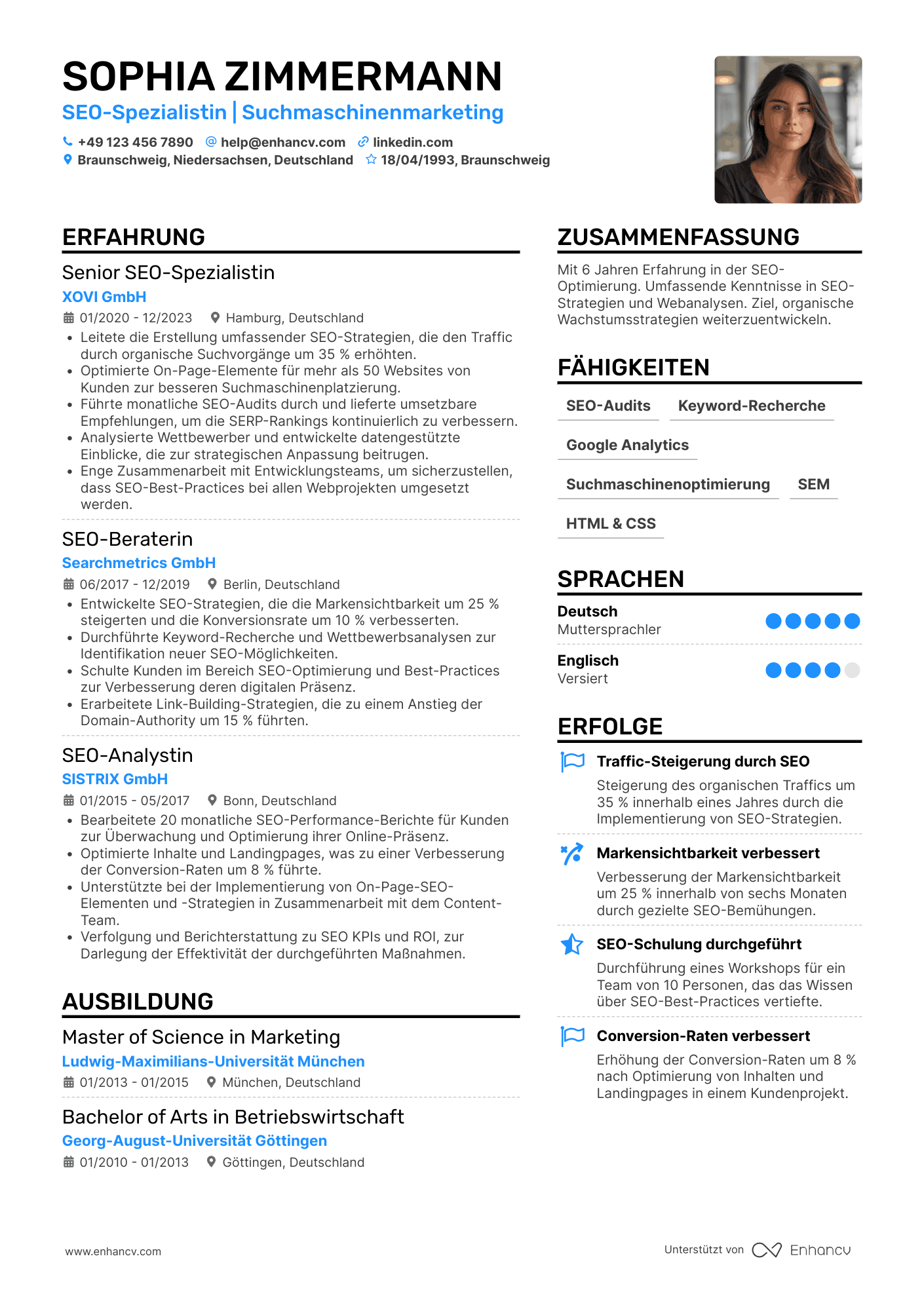 SEO Spezialist CV
