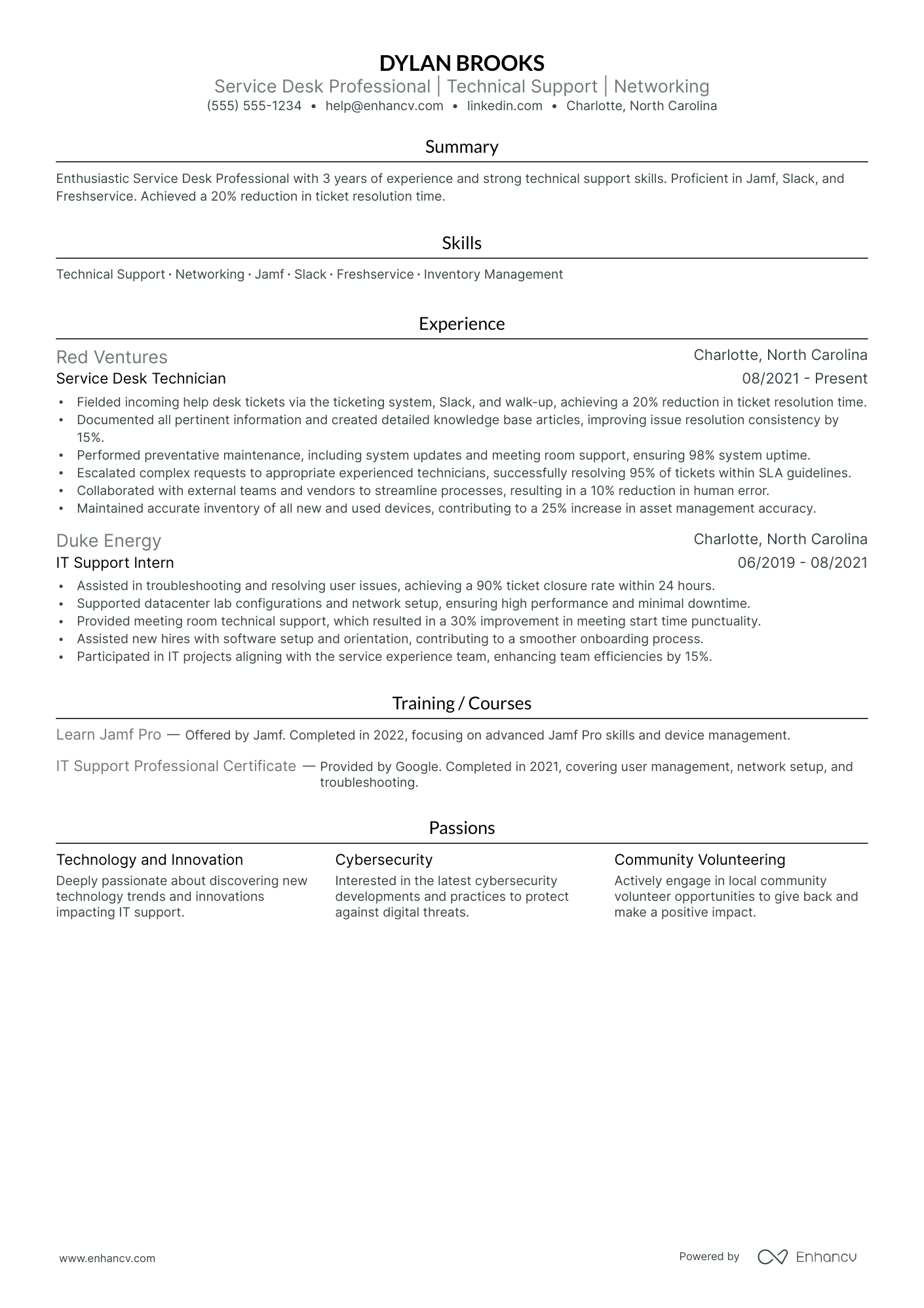 Senior Service Desk Technician Resume Example Resume Example