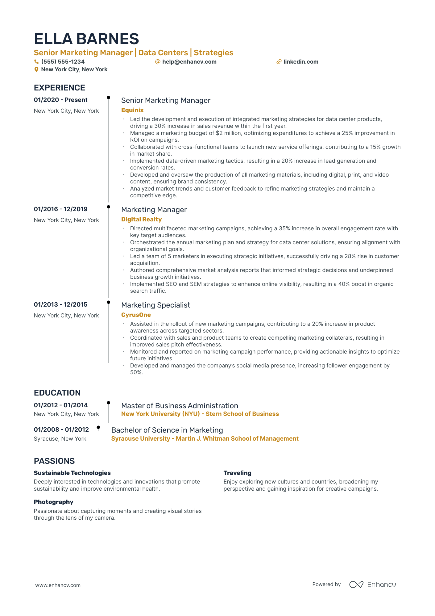 Junior Marketing Manager resume example