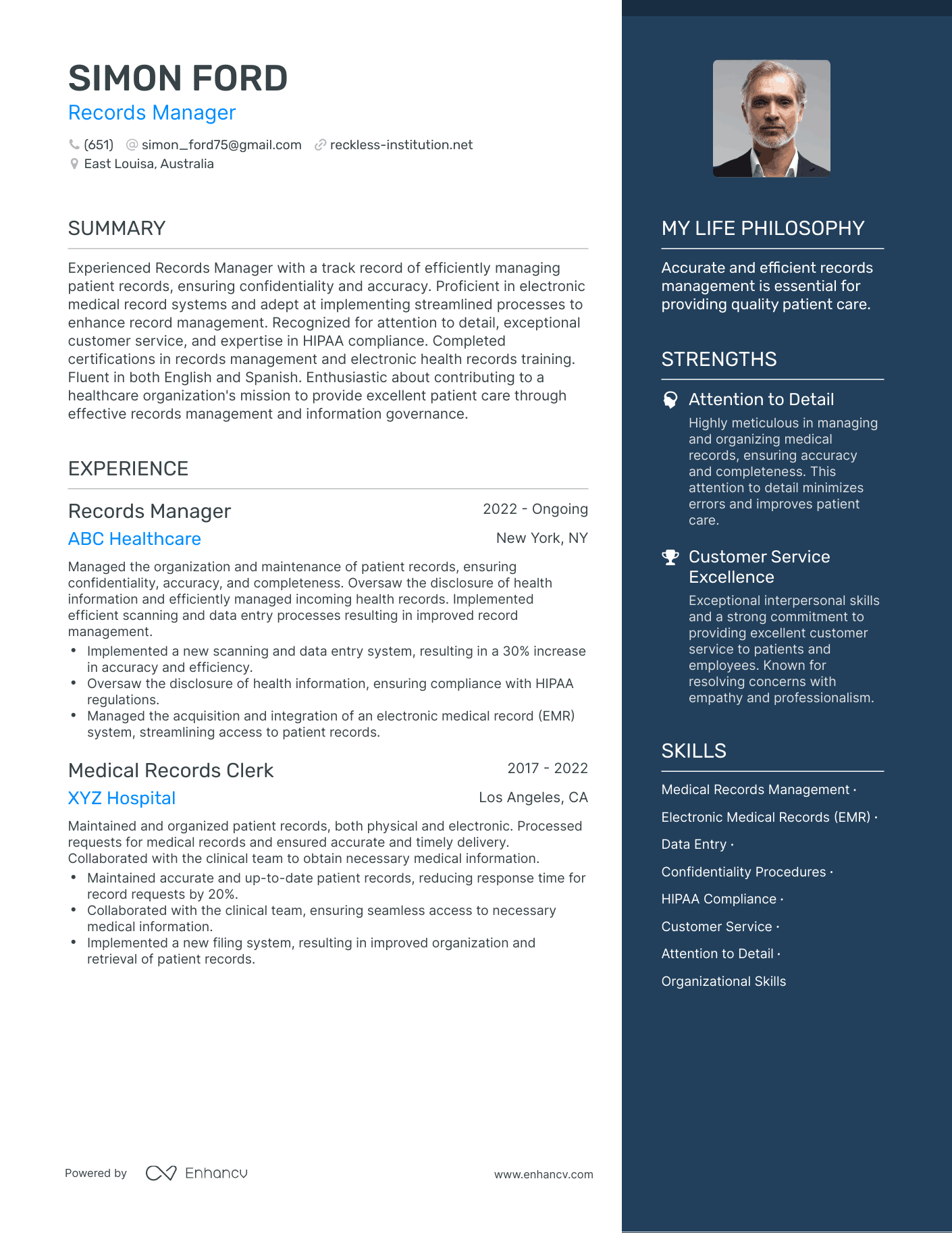 3 Successful Records Manager Resume Examples And Writing Tips For 2024