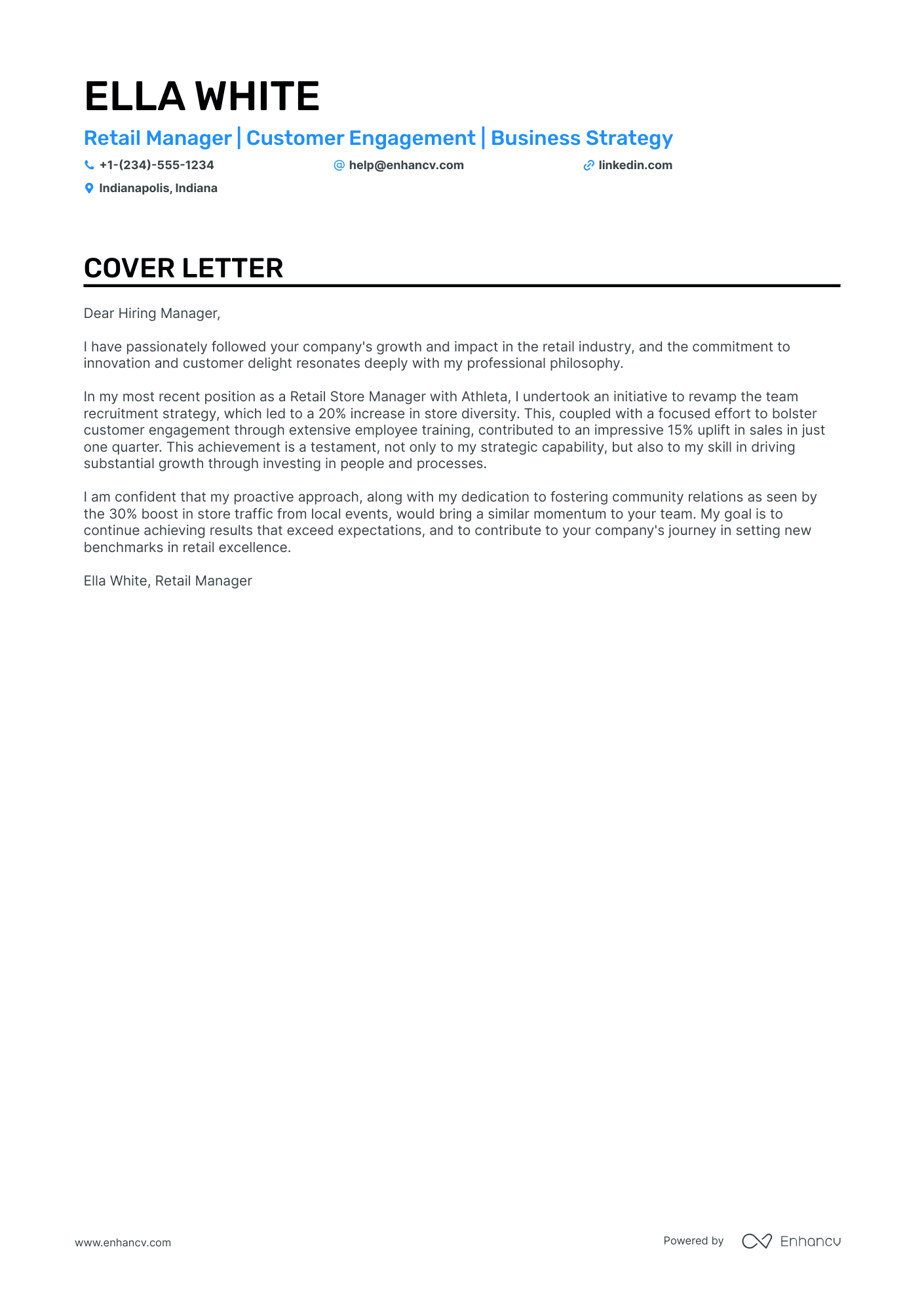 Coaching cover letter