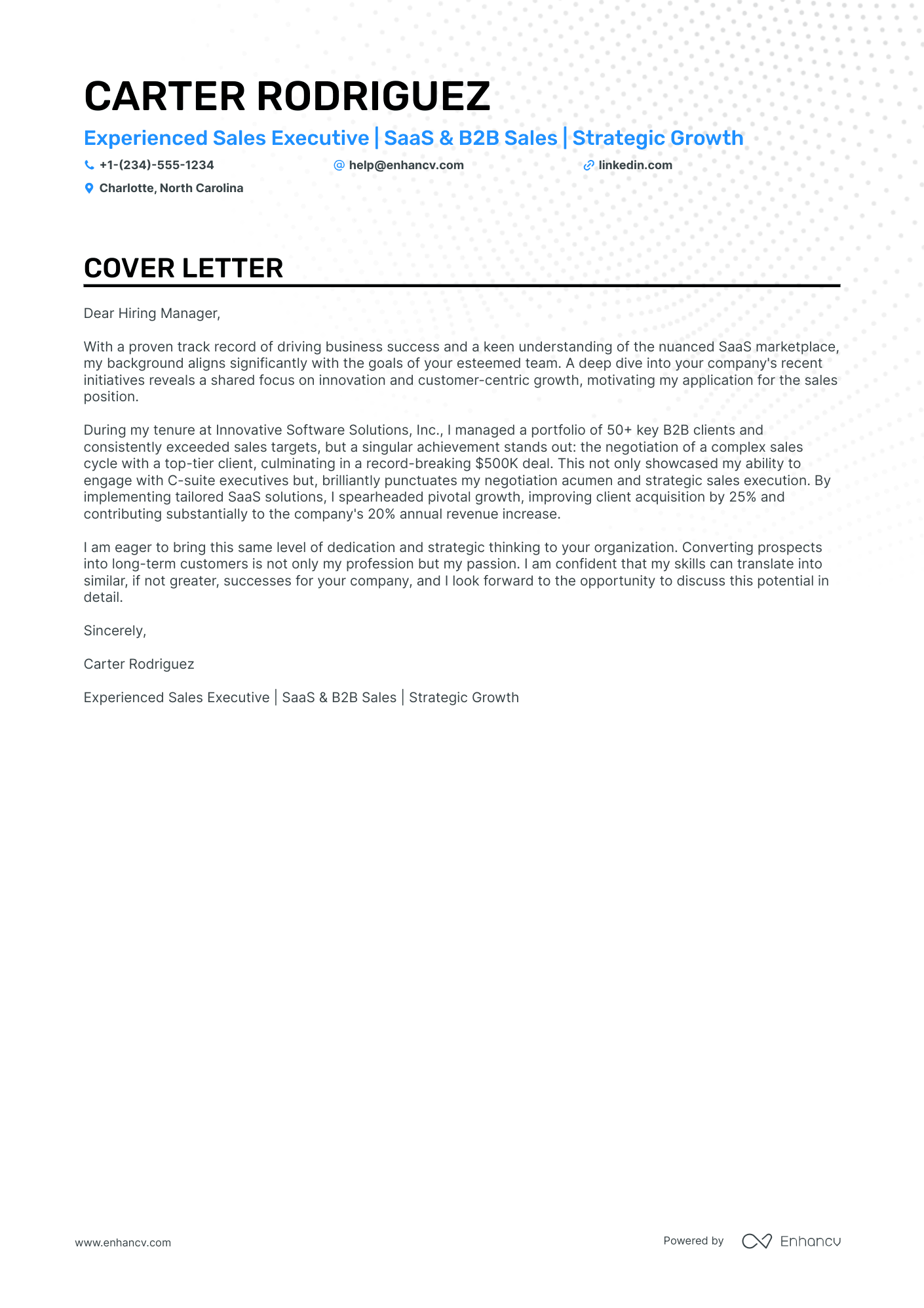 Phone Sales cover letter