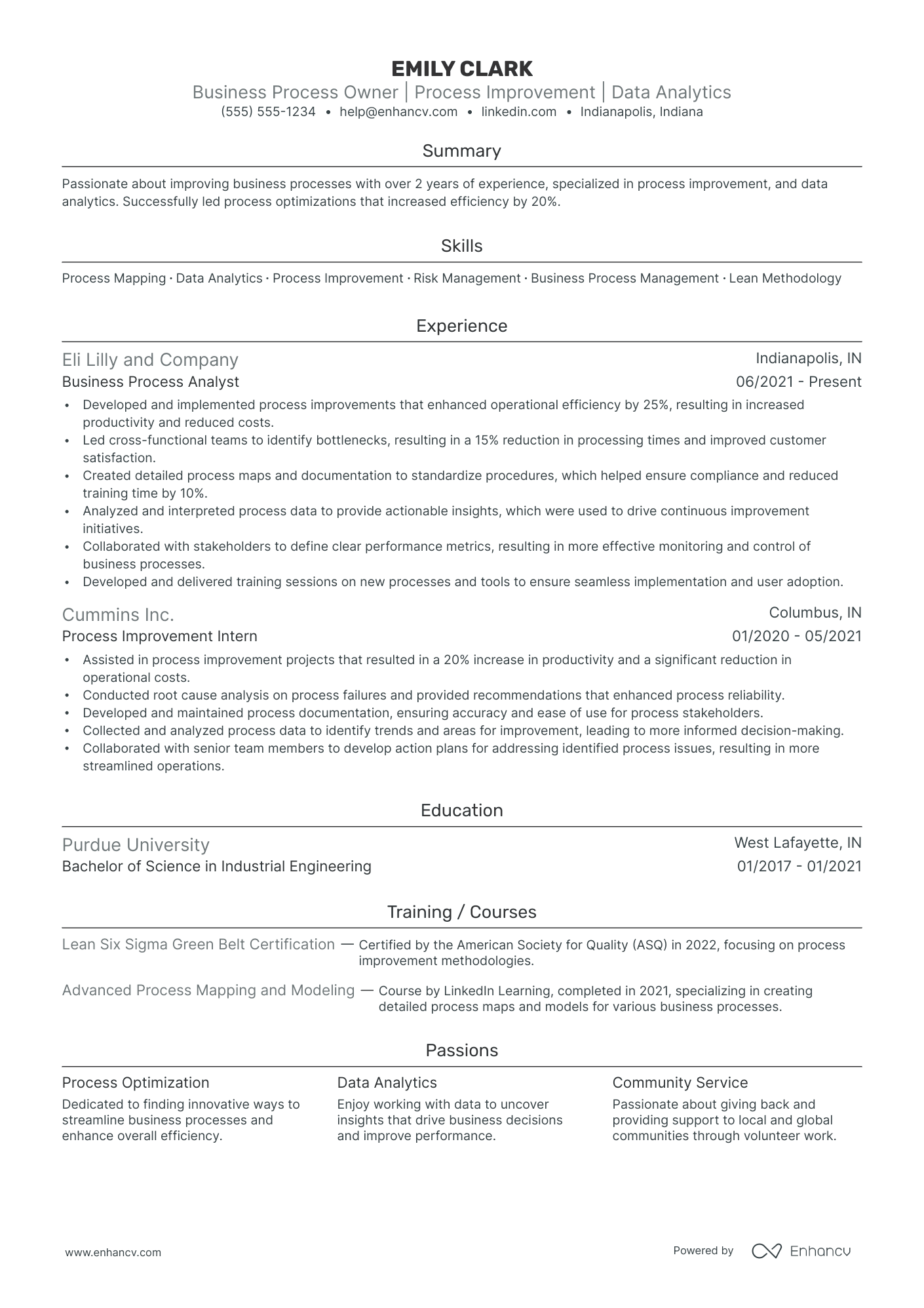 Senior Business Owner resume example