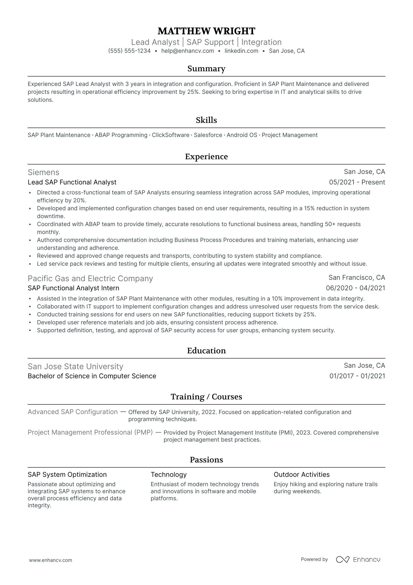 Lead Service Desk Analyst resume example