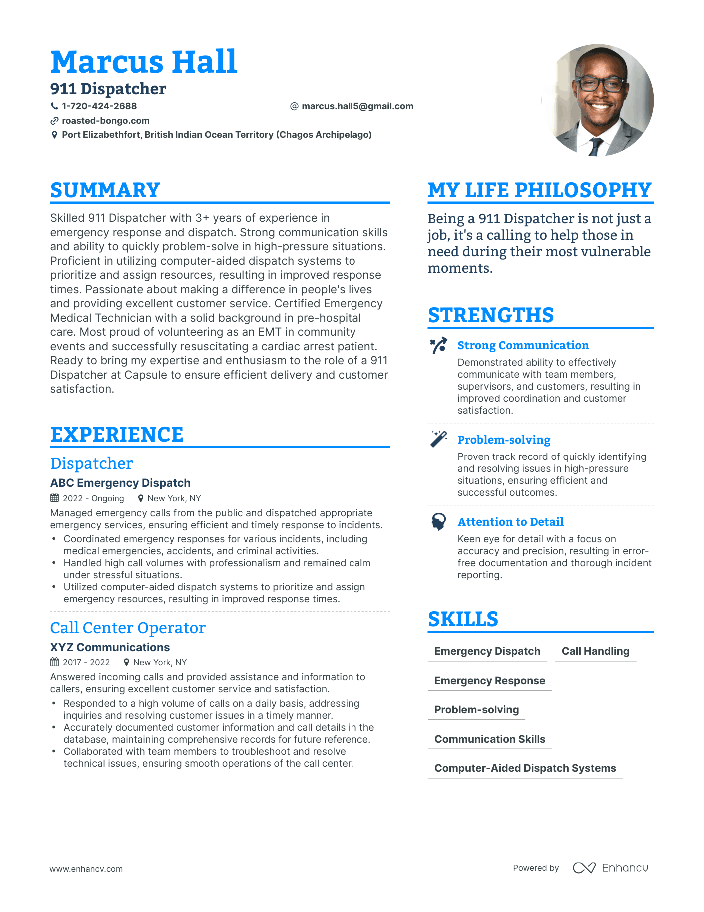 3 911 Dispatcher Resume Examples How To Guide For 2023