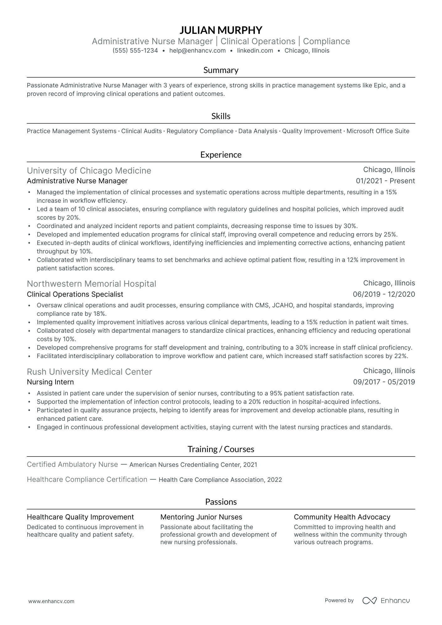 Senior Administrative Manager resume example