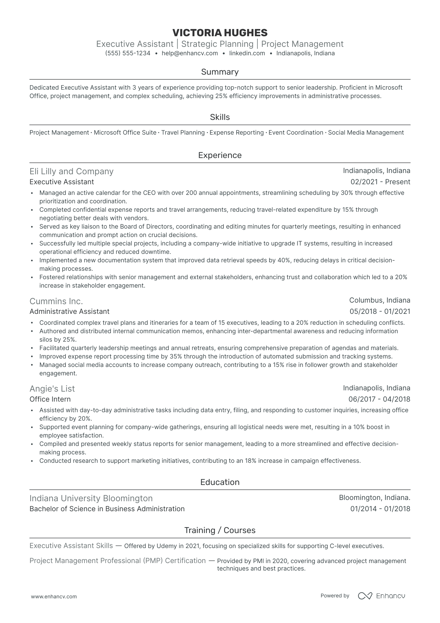 Bilingual Personal Assistant resume example