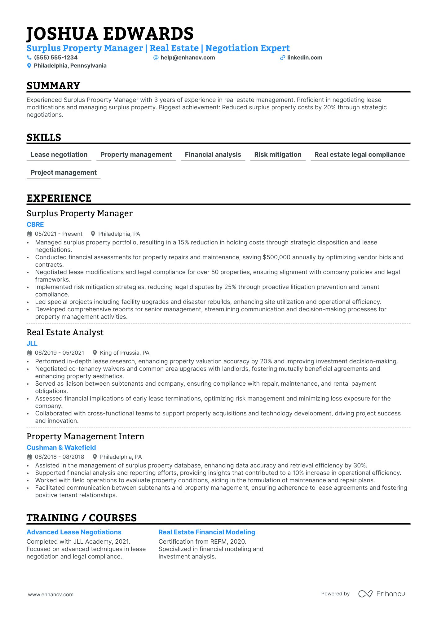 Retail Property Manager Resume Example Resume Example