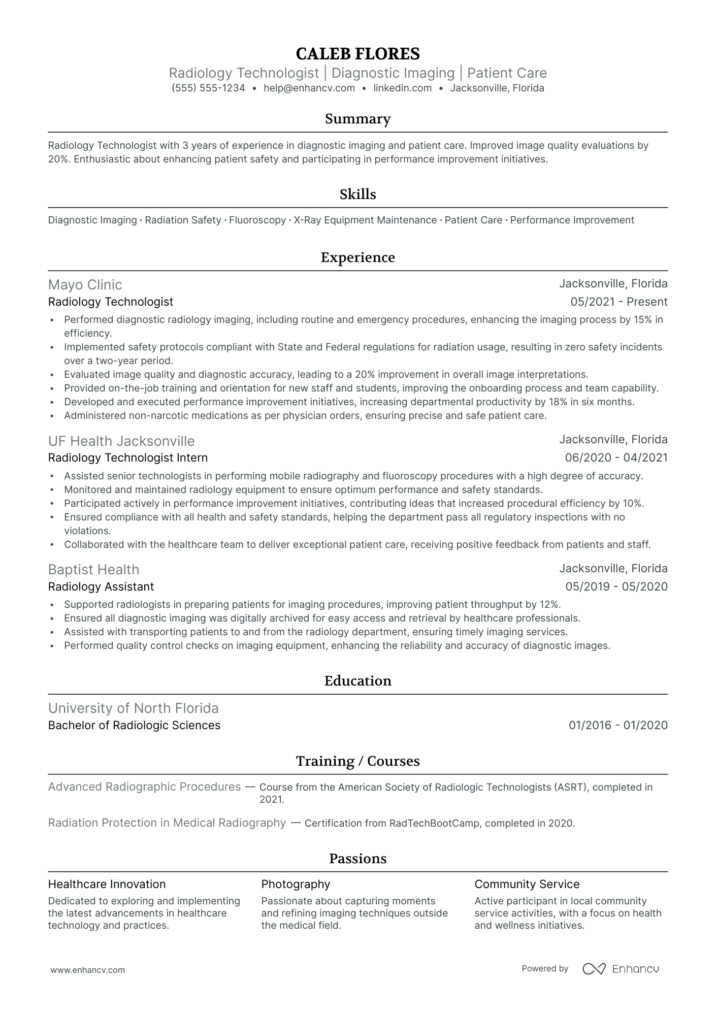 Medical Technologist in Radiology Resume Example Resume Example