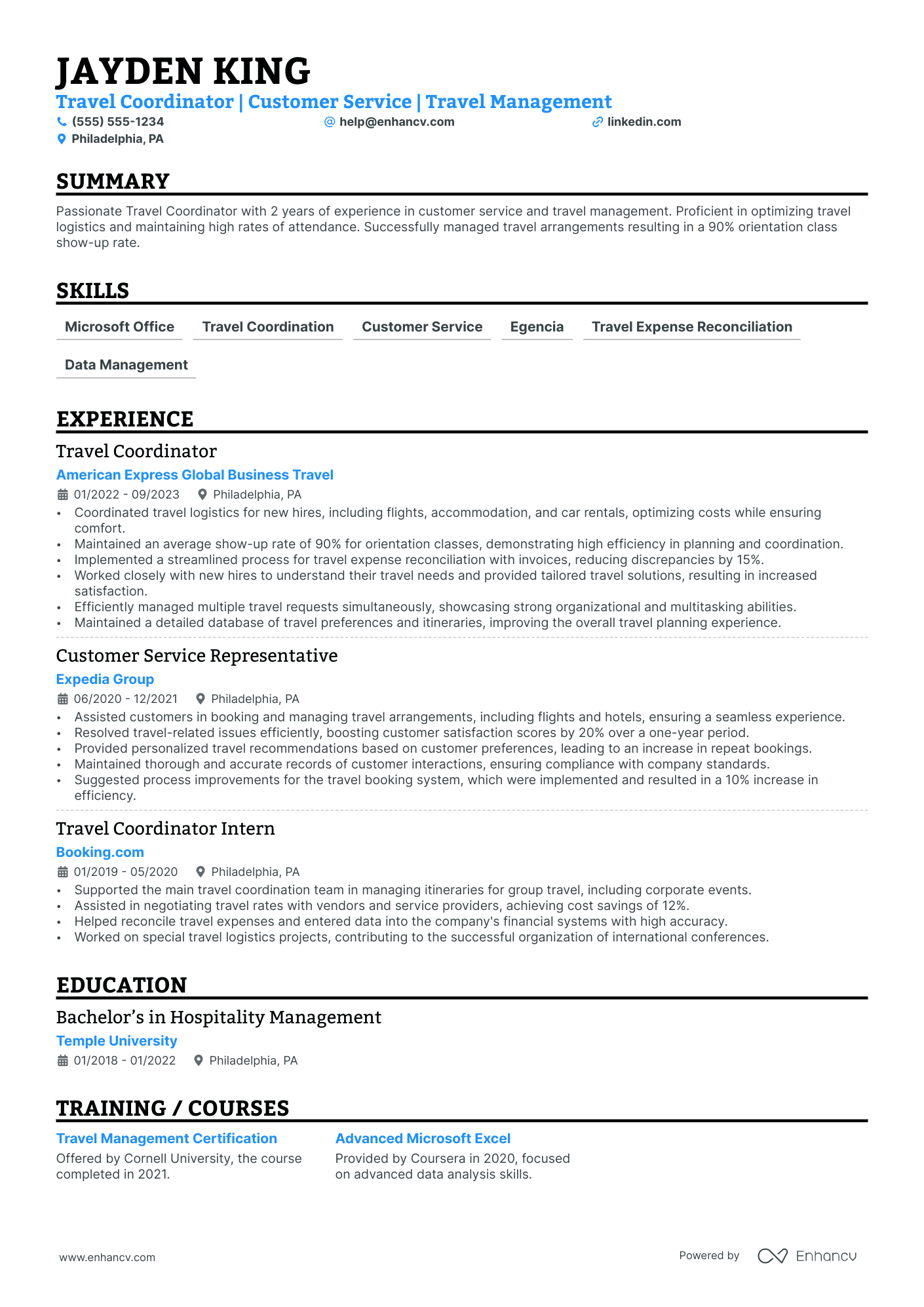 Personal Assistant and Travel Coordinator Resume Example Resume Example