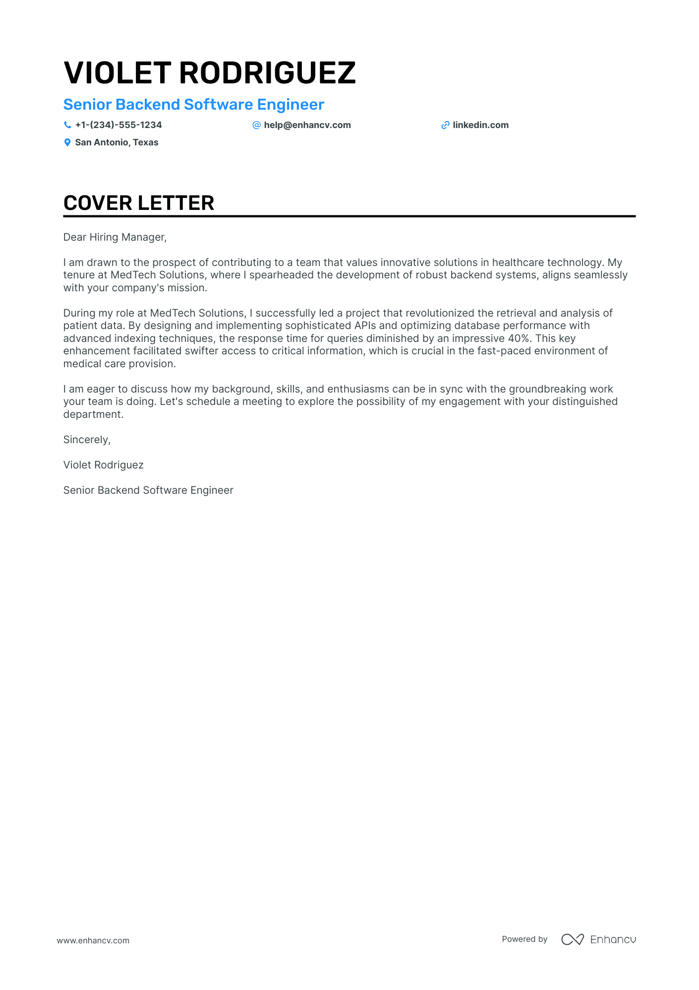 AWS Developer cover letter
