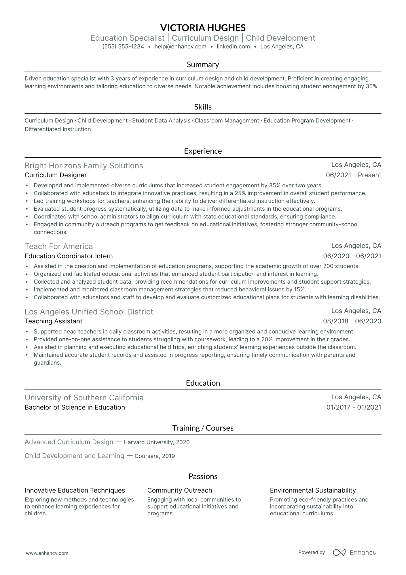 Substitute Elementary Teacher resume example