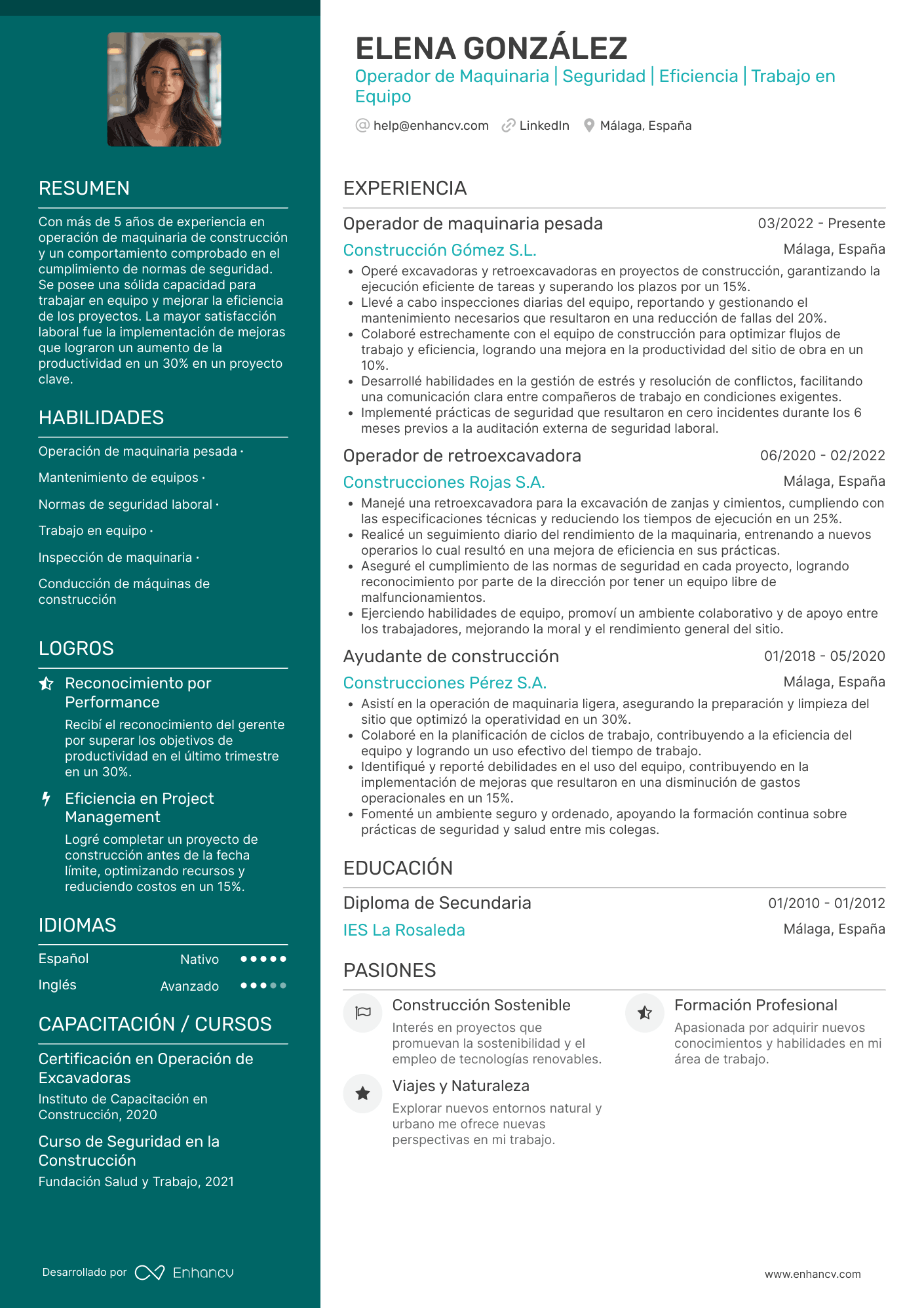 cv canadiense CV